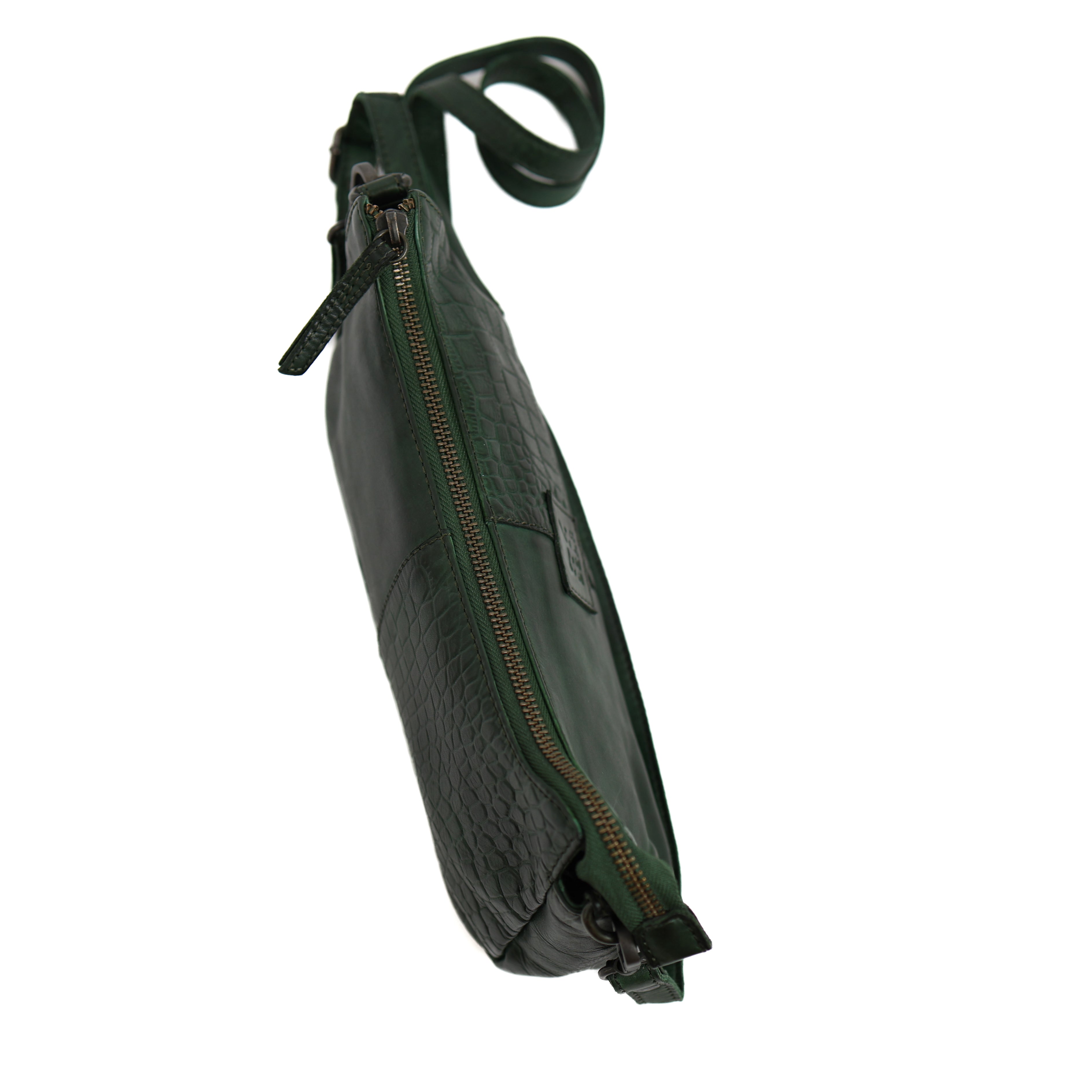 Kleine Umhängetasche 'Zeynep' Grün Croco