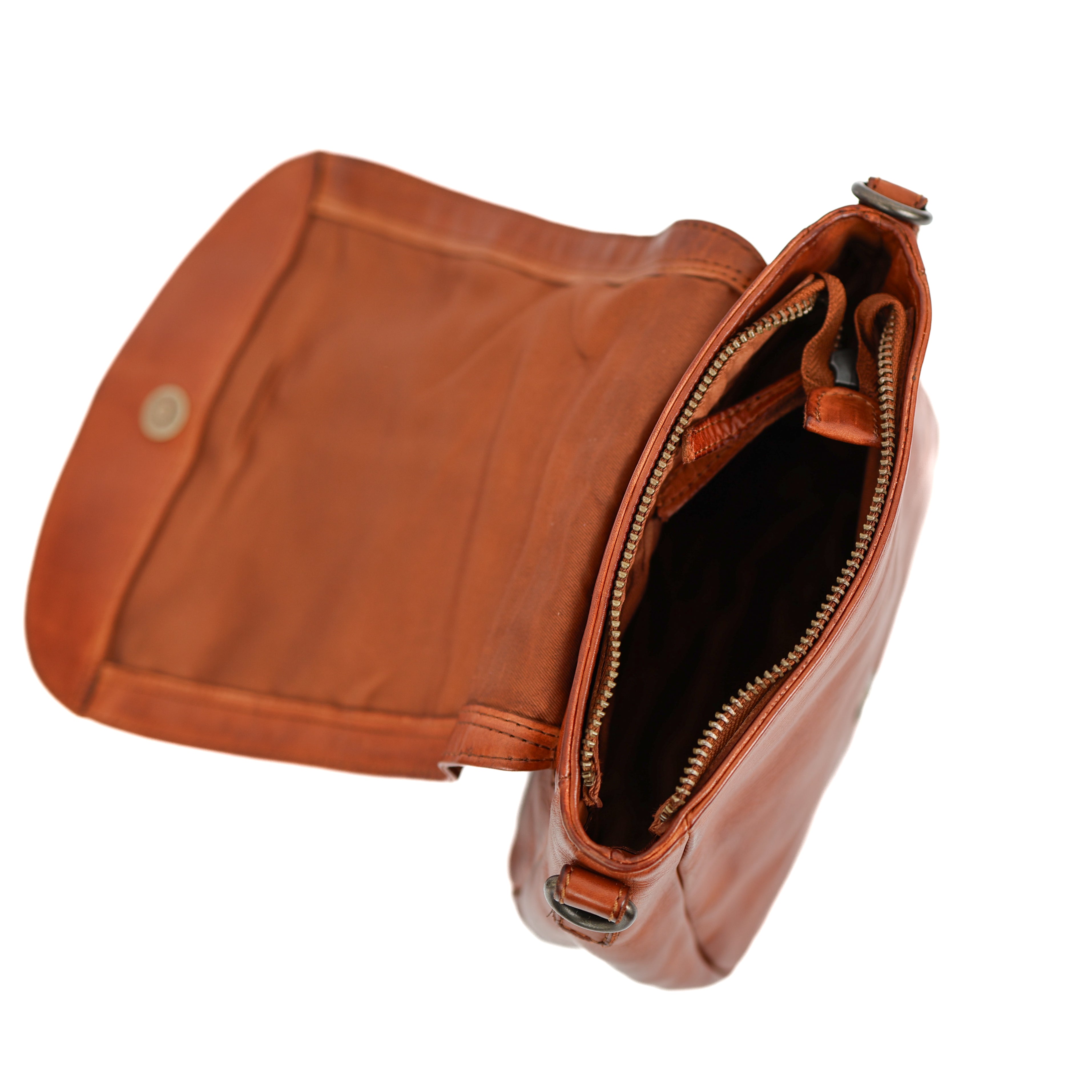 Umhängetasche 'Jennie' Cognac Croco