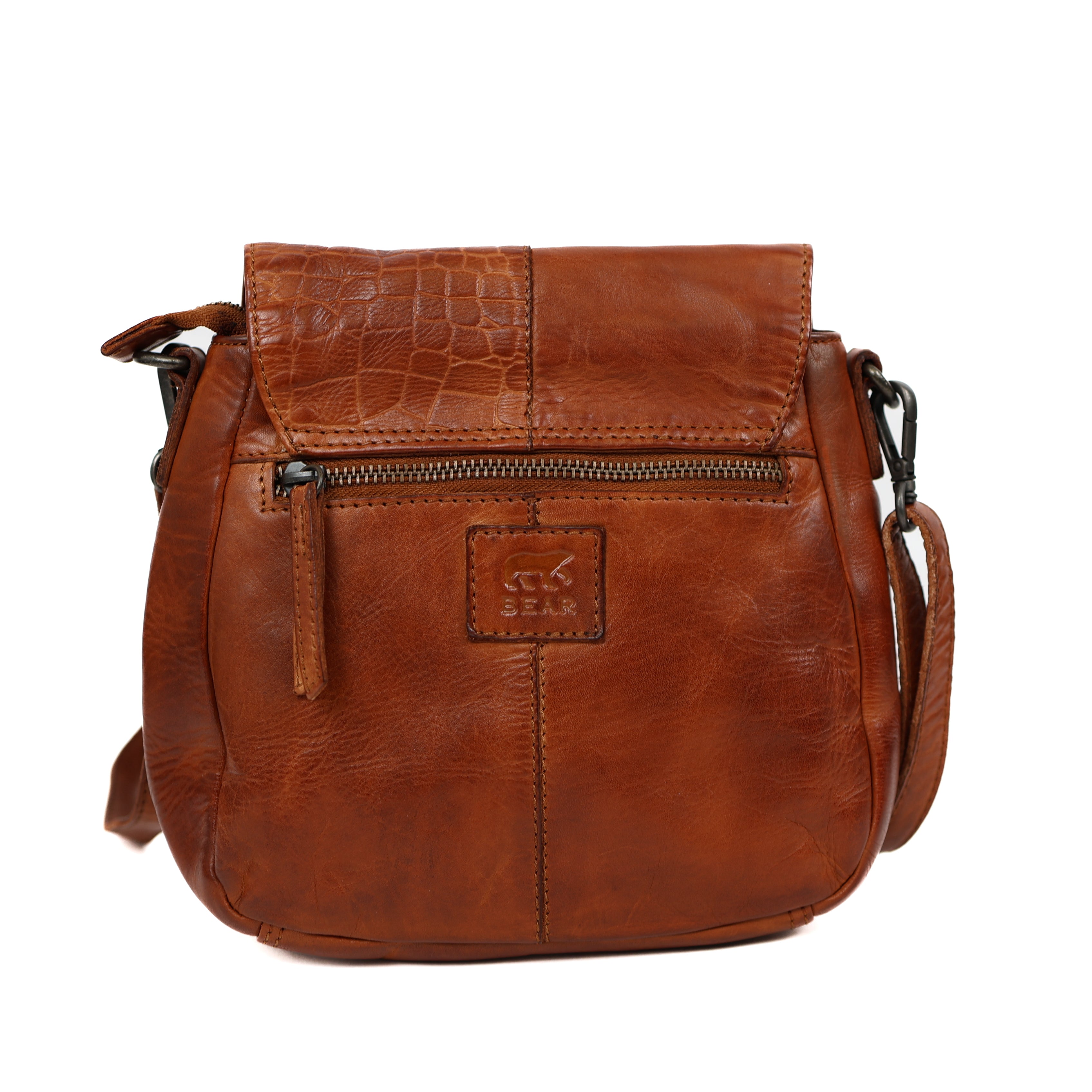 Umhängetasche 'Jennie' Cognac Croco