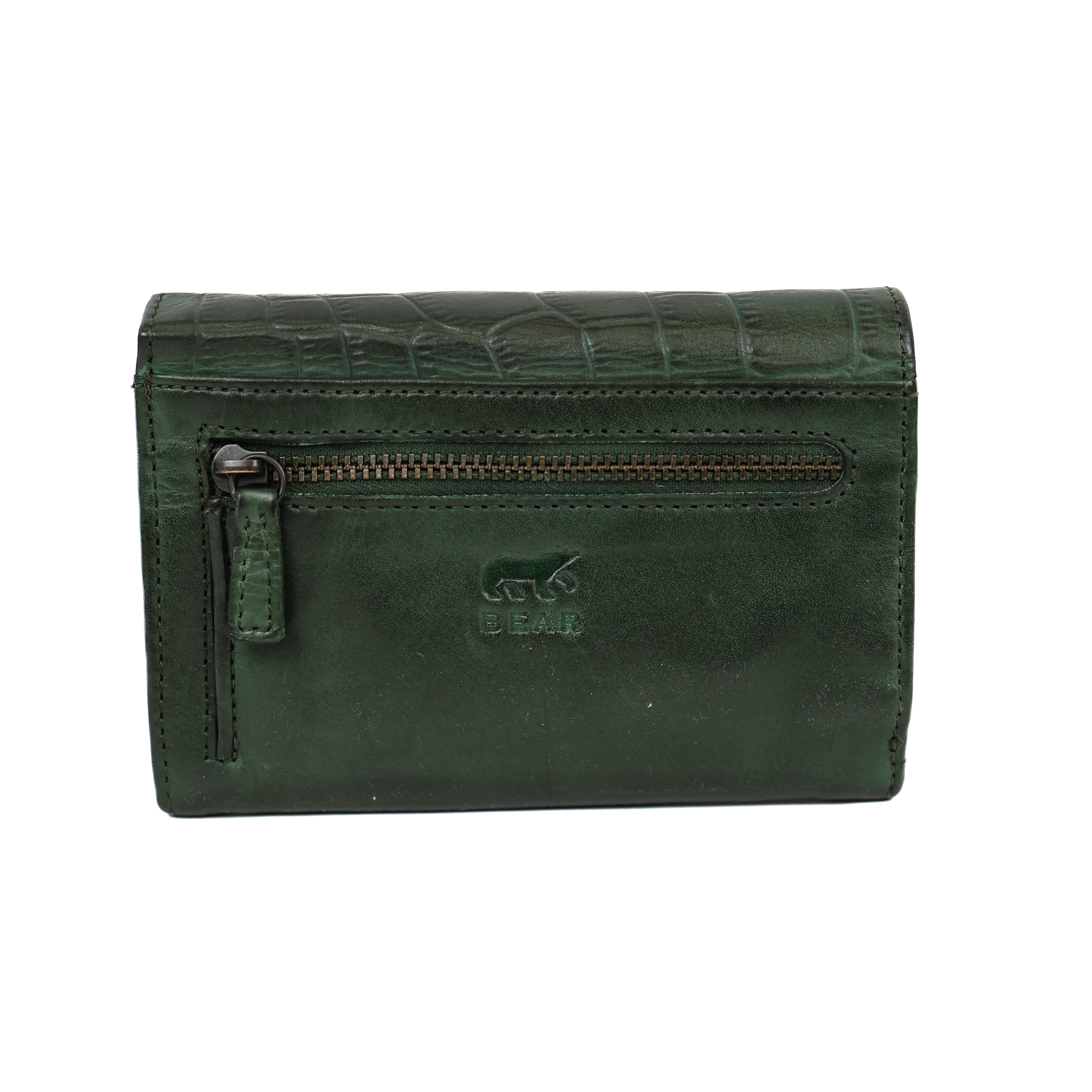 Wickelgeldbörse 'Flappie' groen croco - CL 15572