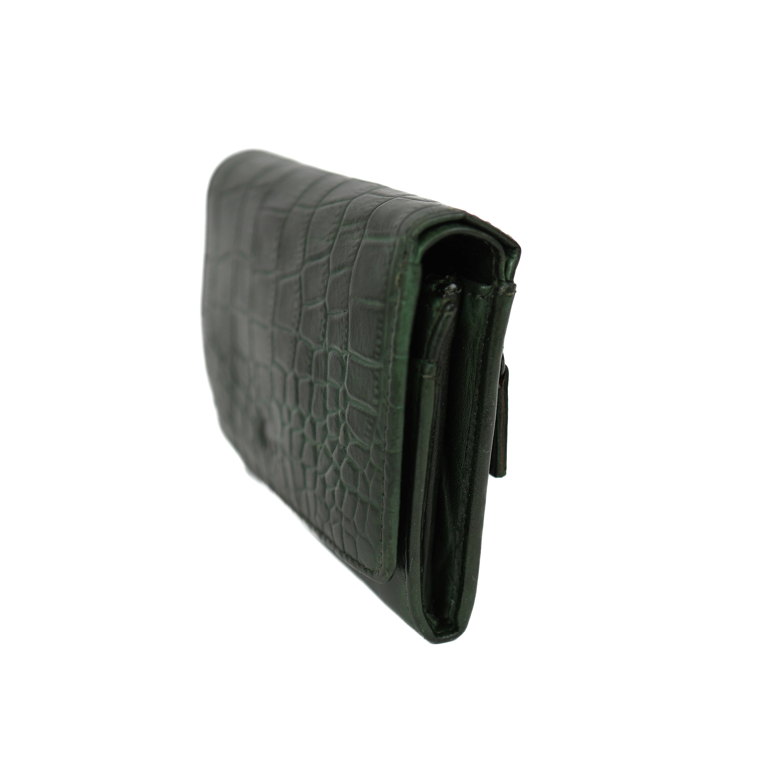 Wickelgeldbörse 'Flappie' groen croco - CL 15572