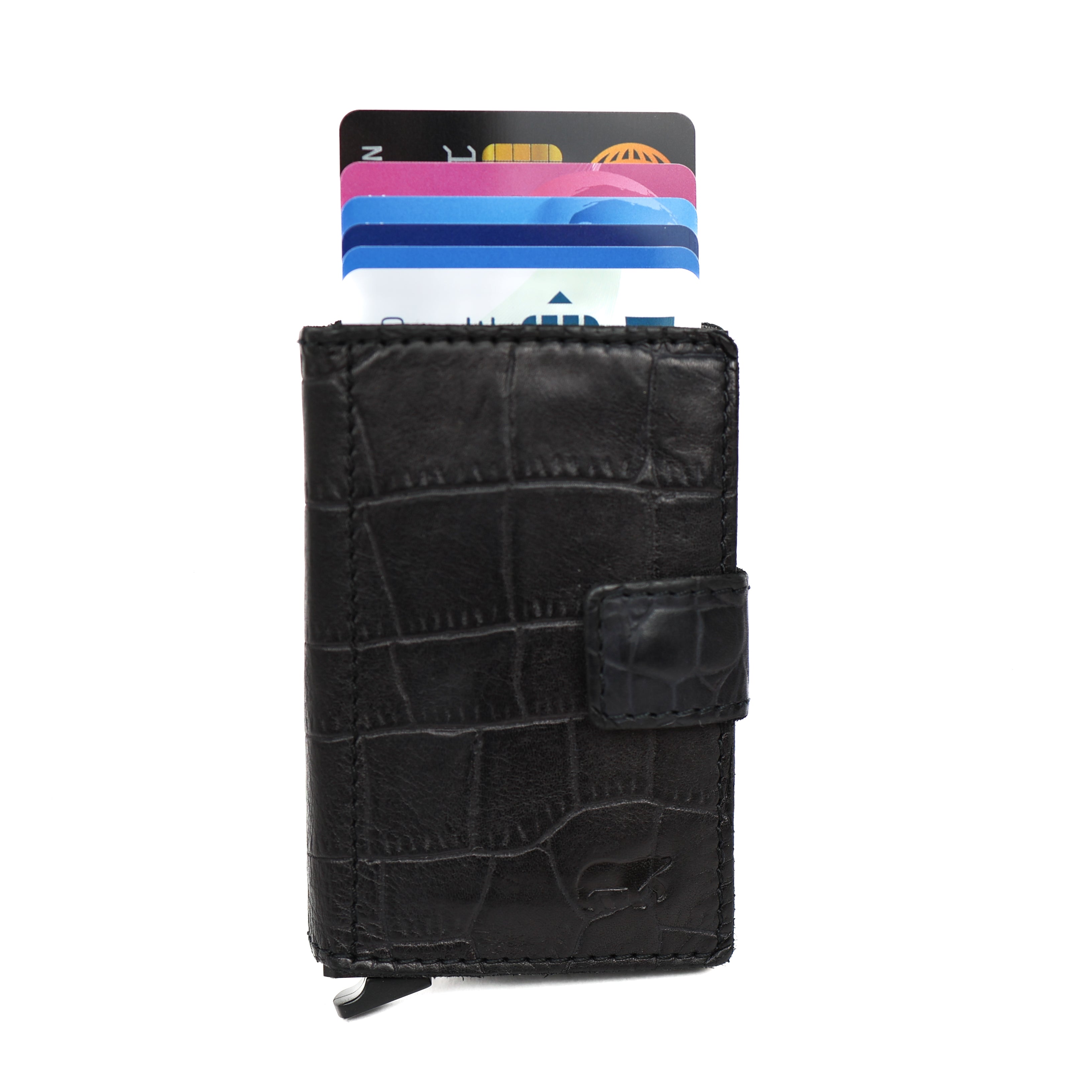 Kartenhalter 'Pip' Croco Schwarz