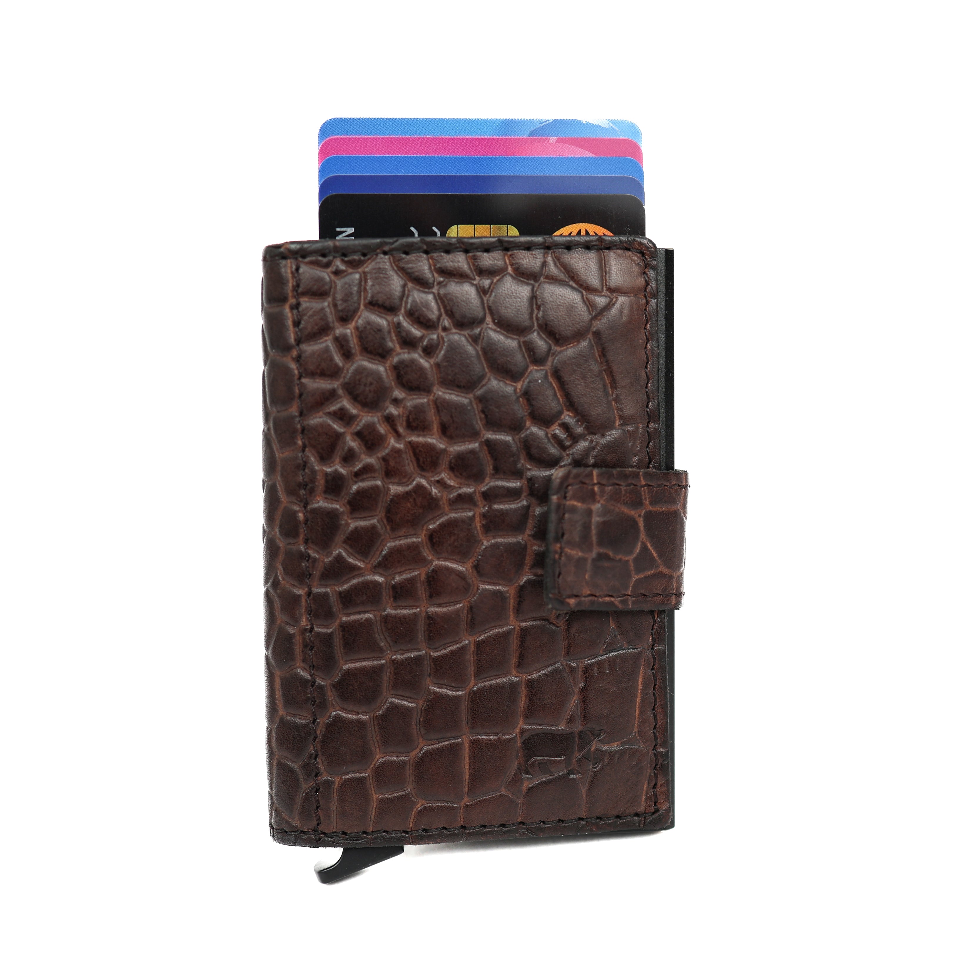 RFID Kartenhalter 'Pip' croco braun