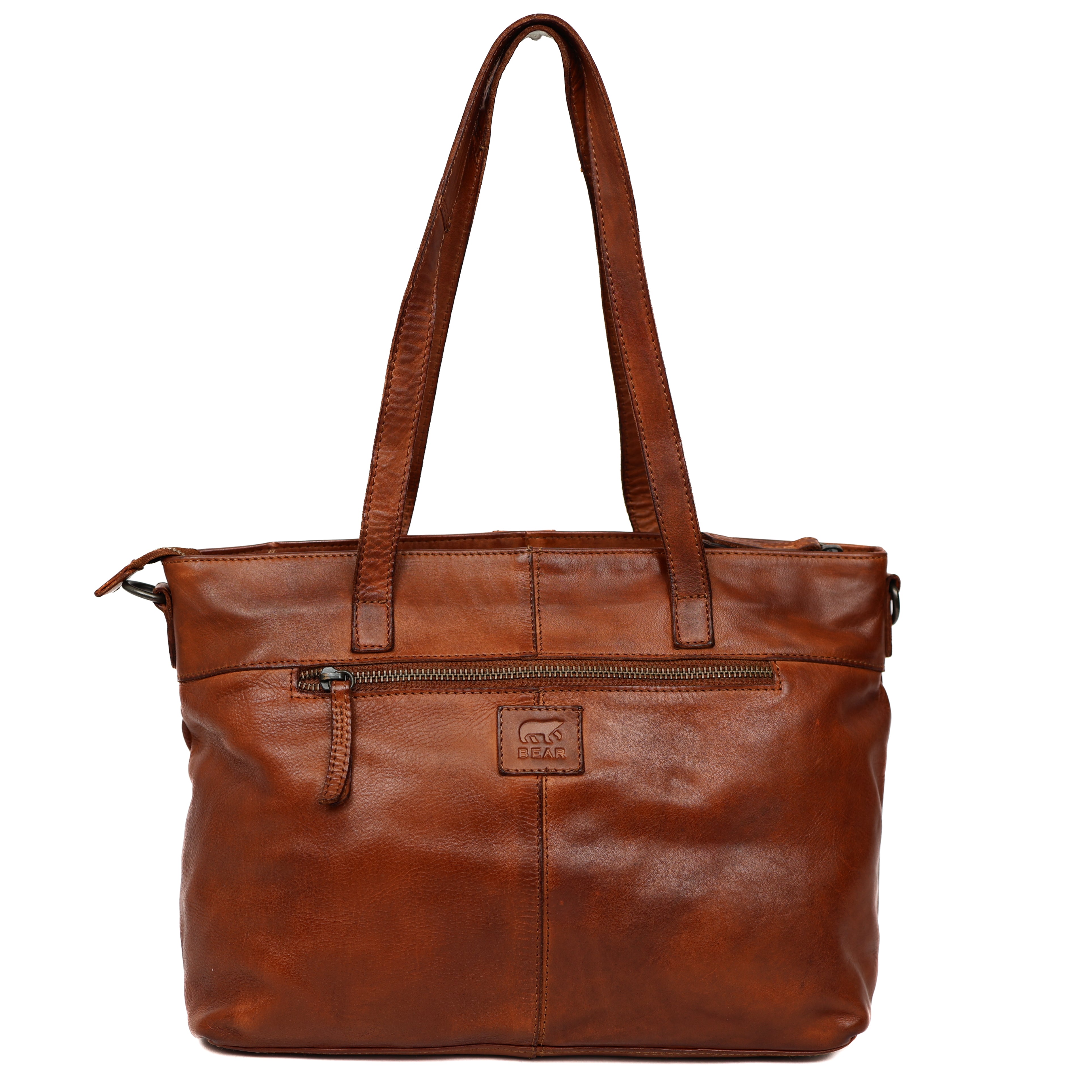 Hand-/Umhängetasche 'Fleur' Cognac