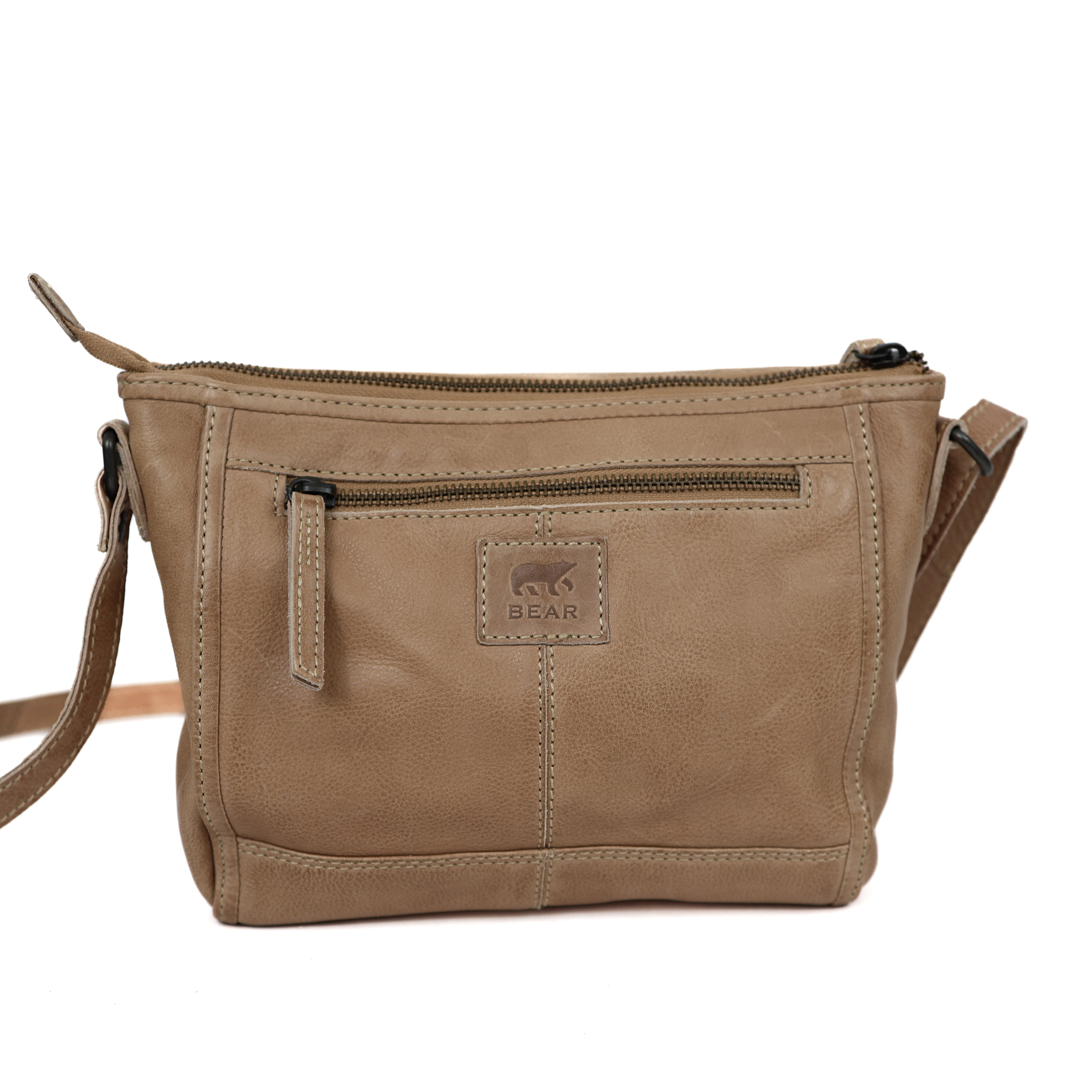 Kleine Umhängetasche 'Myrna' geflochten beige