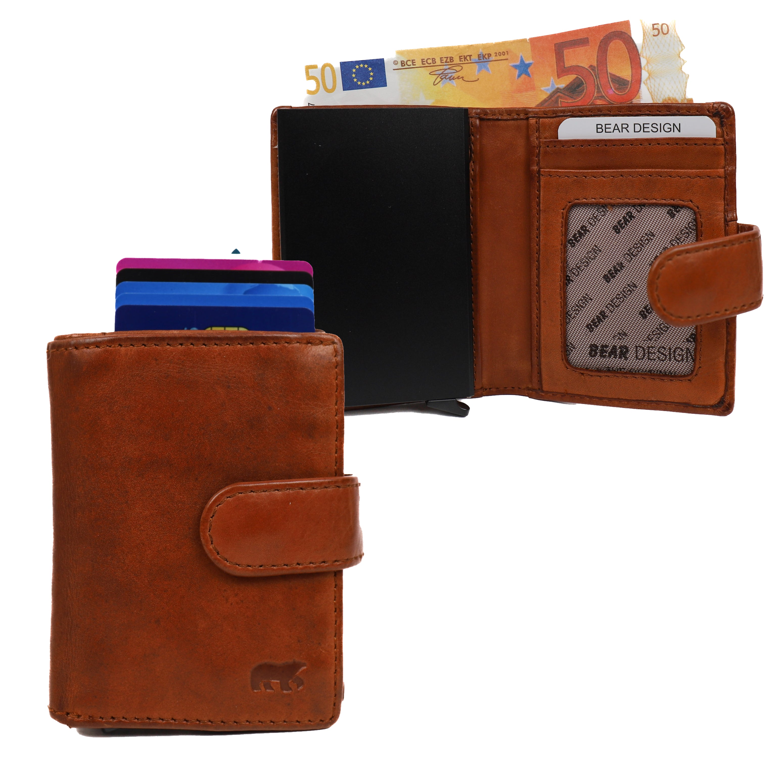 Kartenhalter 'Bobby' Cognac - CL 15689