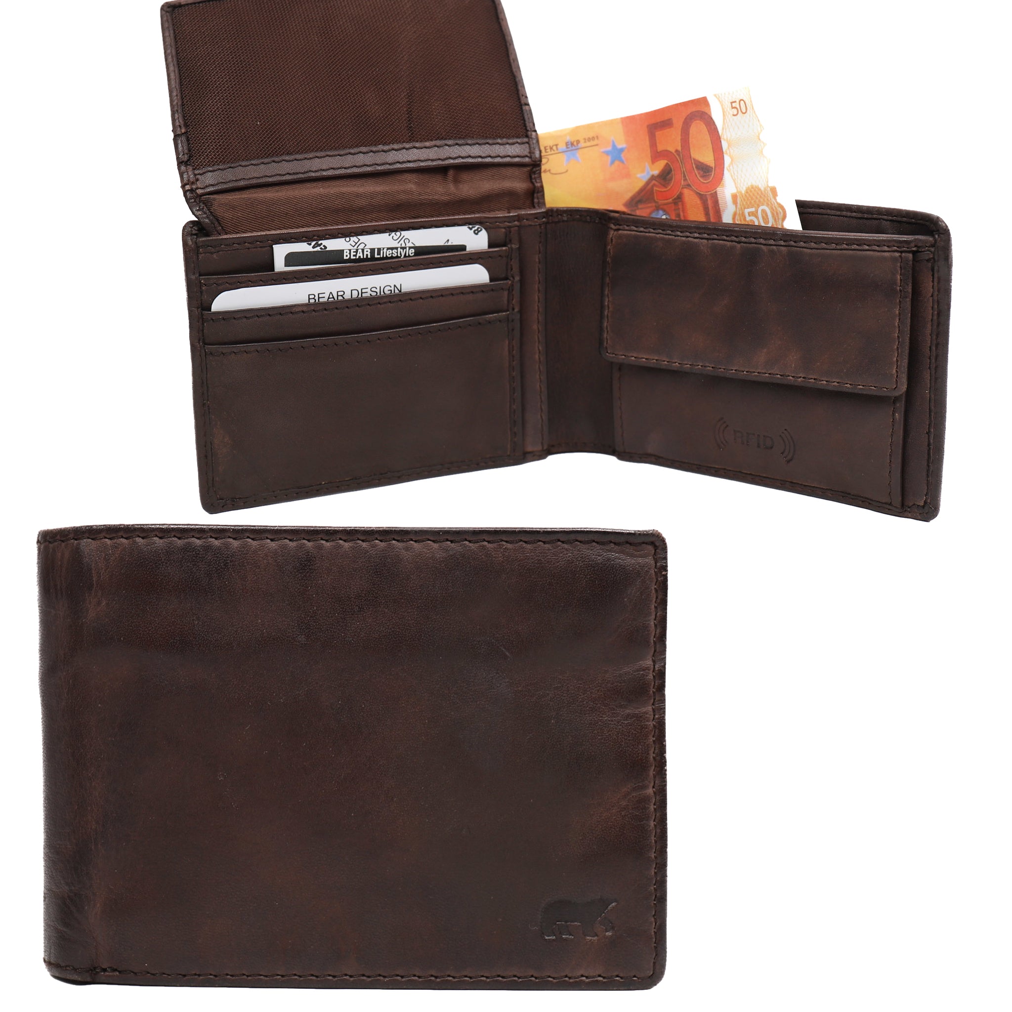 Brieftasche 'Joep' dunkelbraun - CL 18839