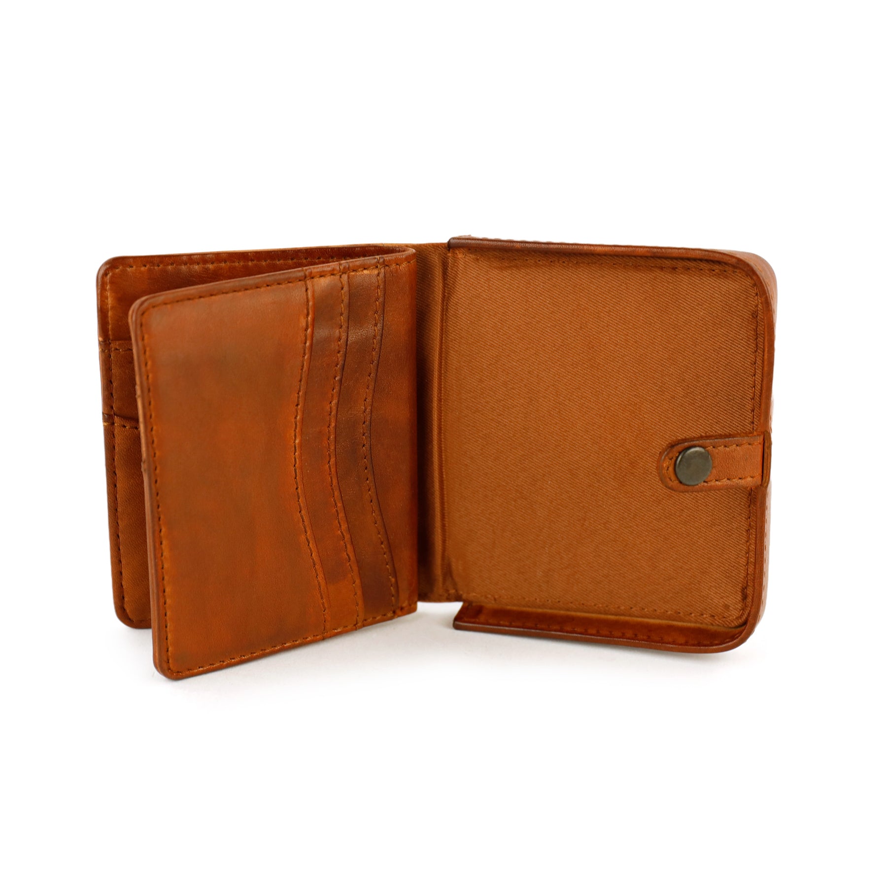 Münzfachgeldbörse 'John' Cognac