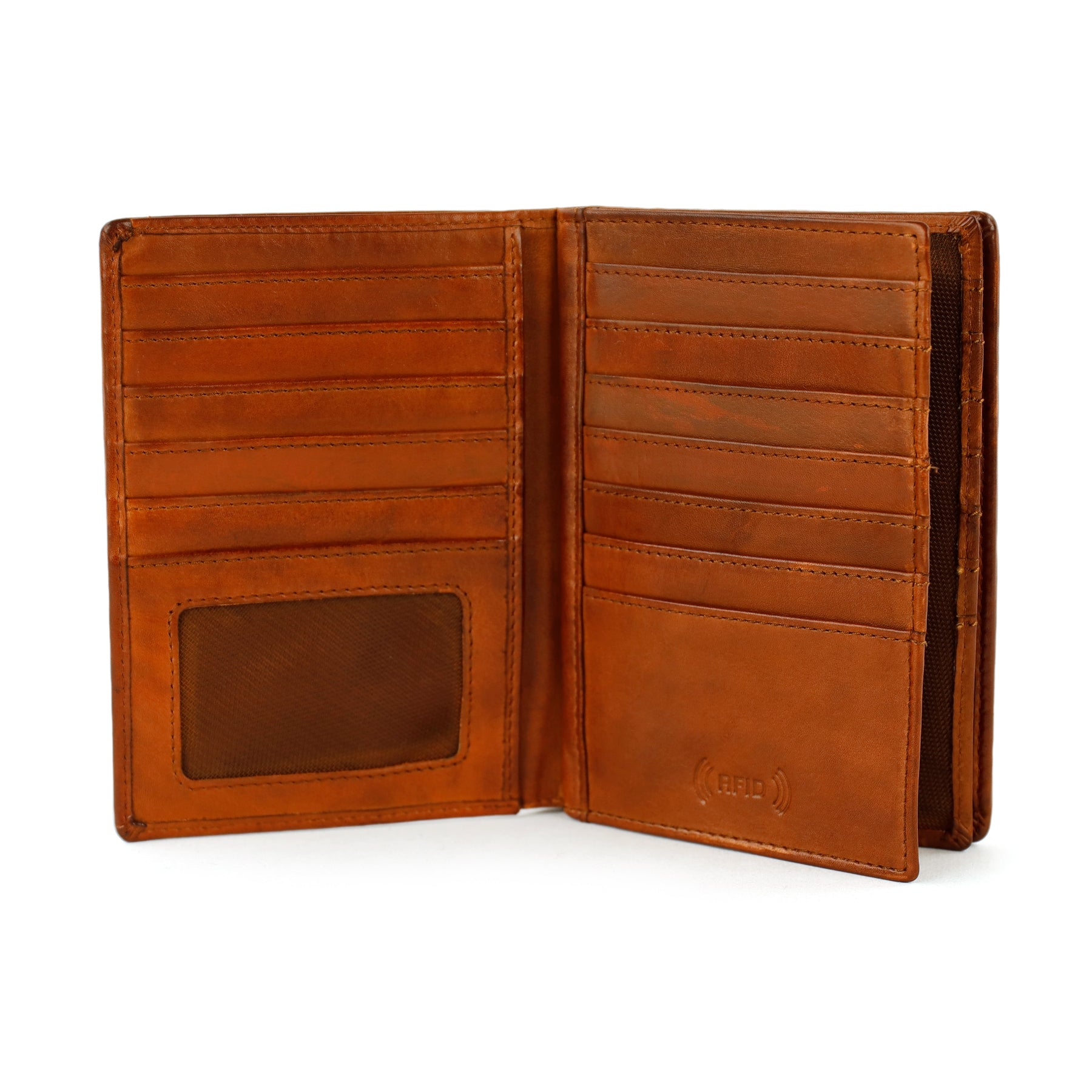 Autopapieren/pasjesmap 'Nikos' cognac