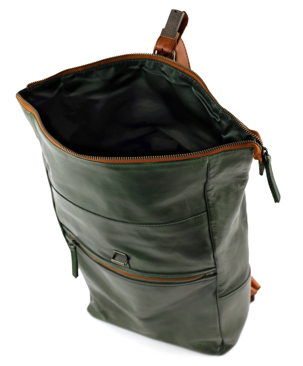 Rucksack „Rick“, grün/cognac