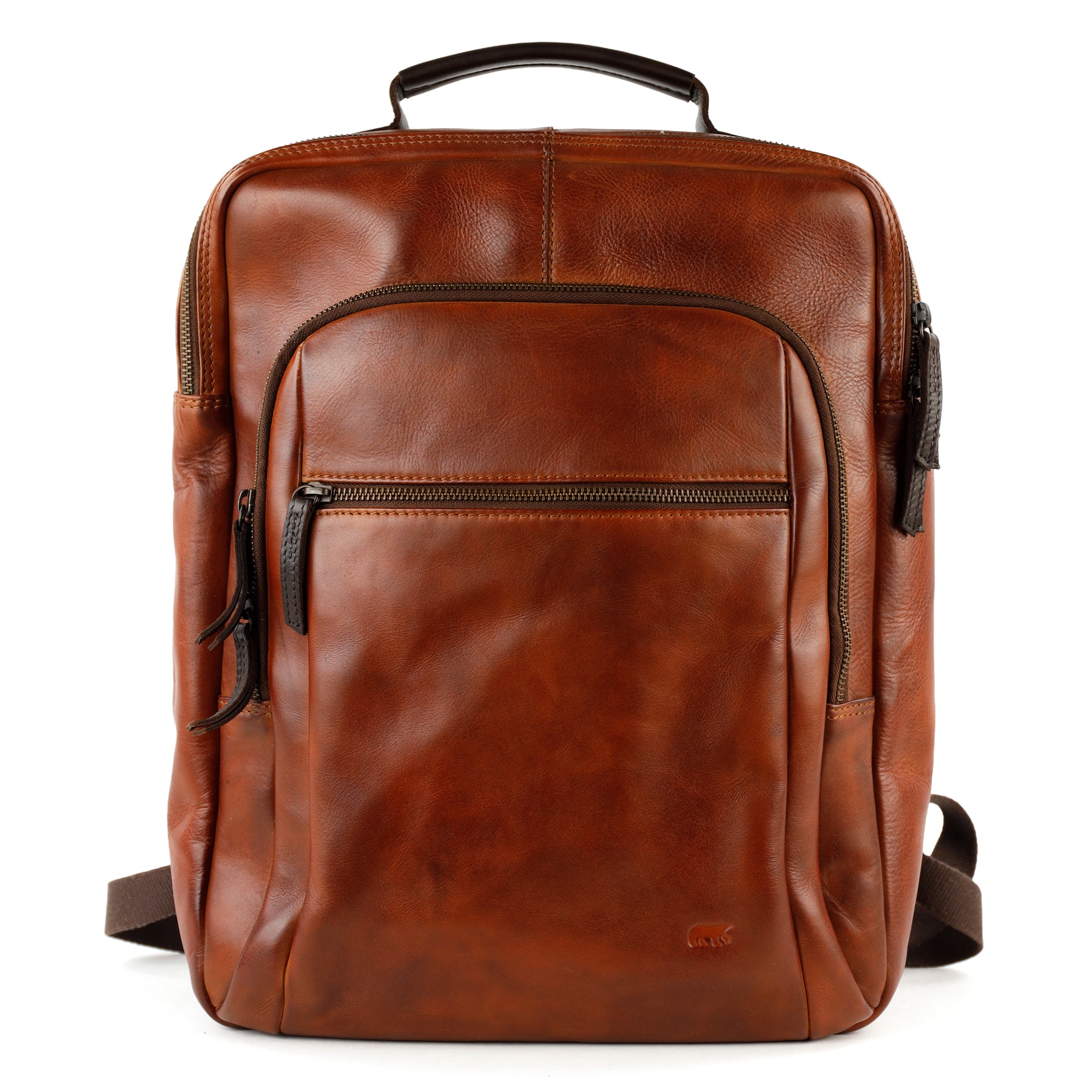 Laptop-Rucksack 'Ties' Cognac/Dunkelbraun