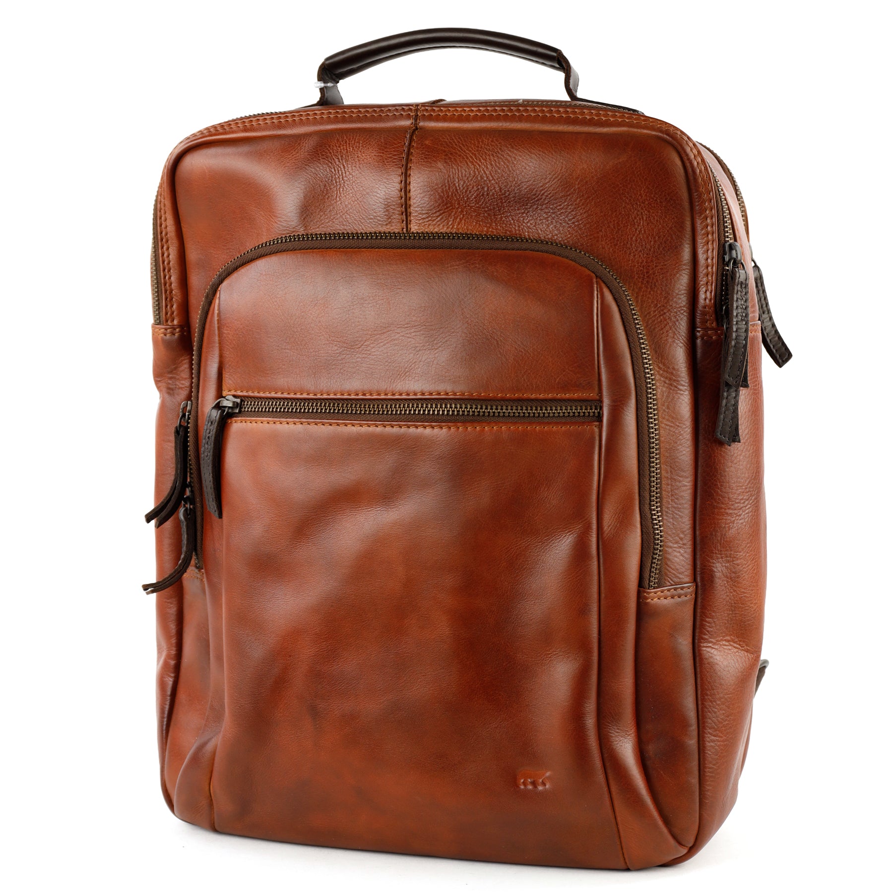 Laptop-Rucksack 'Ties' Cognac/Dunkelbraun
