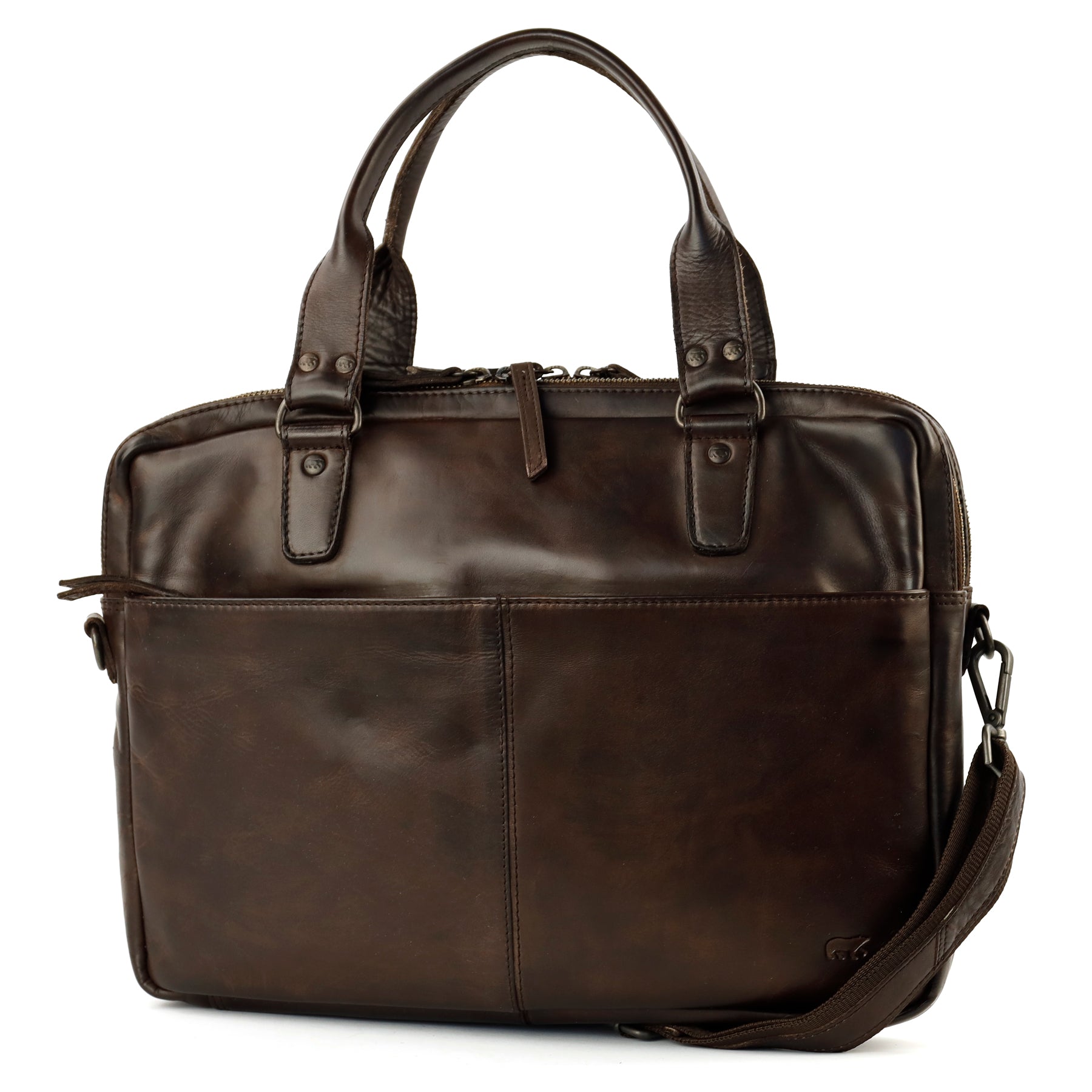 Kleine Laptoptasche 14" 'Teun' Dunkelbraun