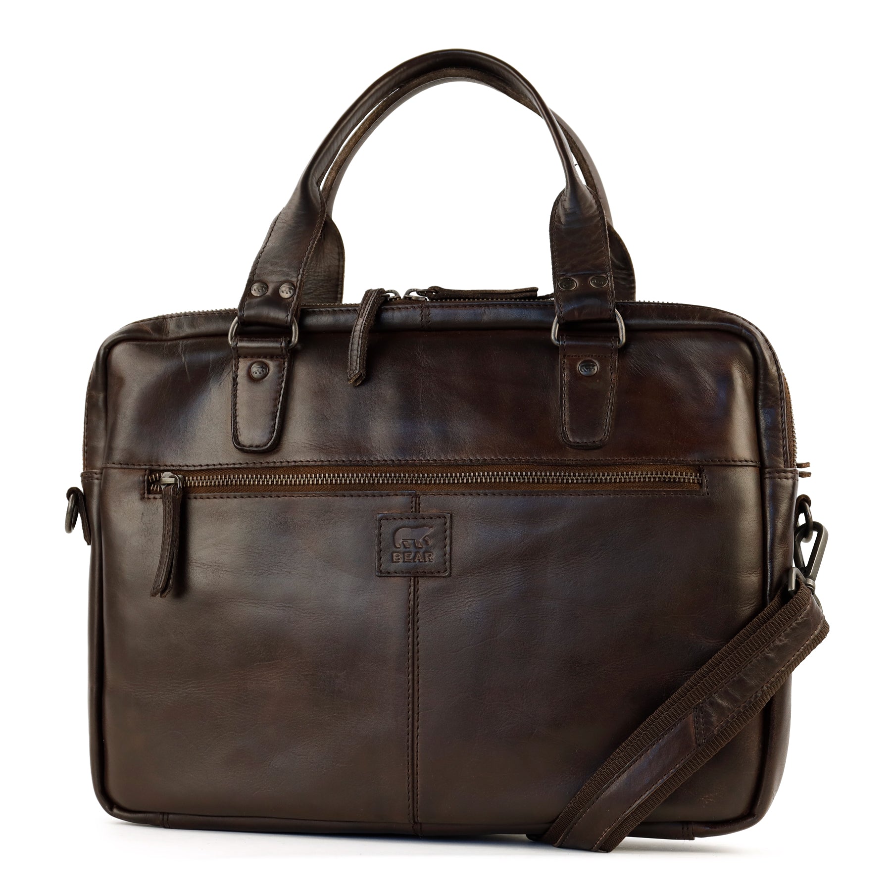 Kleine Laptoptasche 14" 'Teun' Dunkelbraun