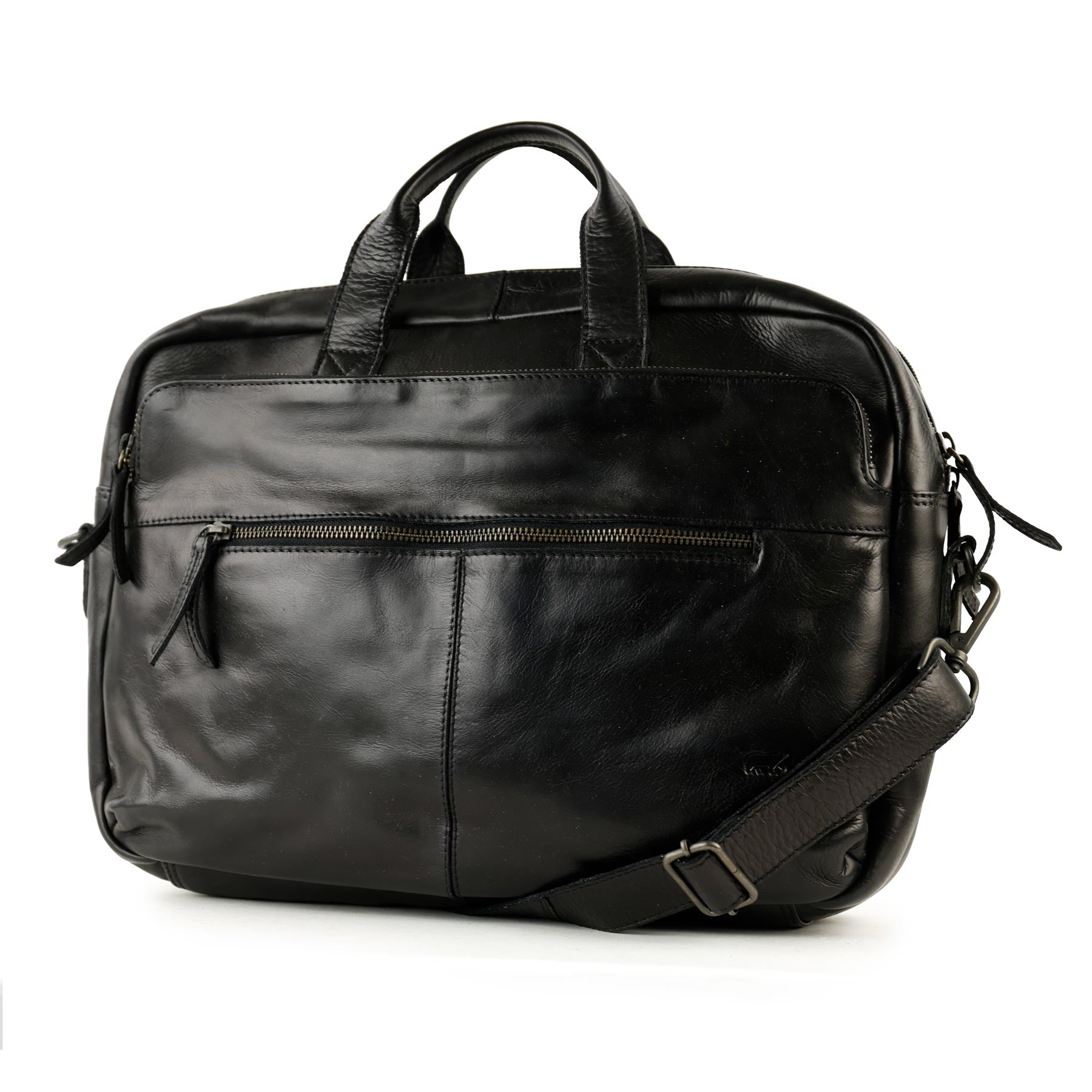 Laptoptasche 15.6” mit Doppelreißverschluss 'Jamie' Schwarz
