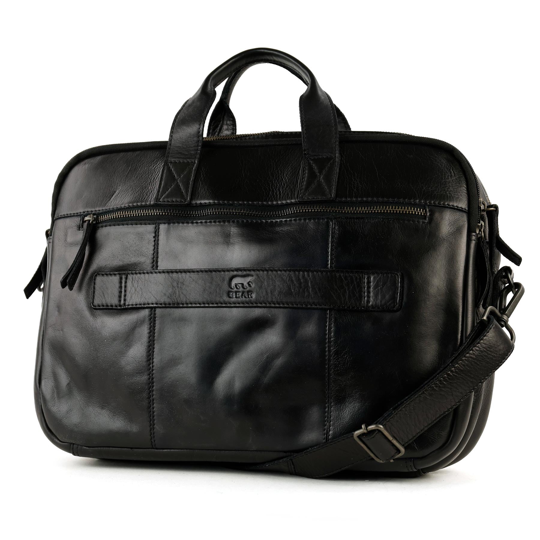 Laptoptasche 15.6” mit Doppelreißverschluss 'Jamie' Schwarz
