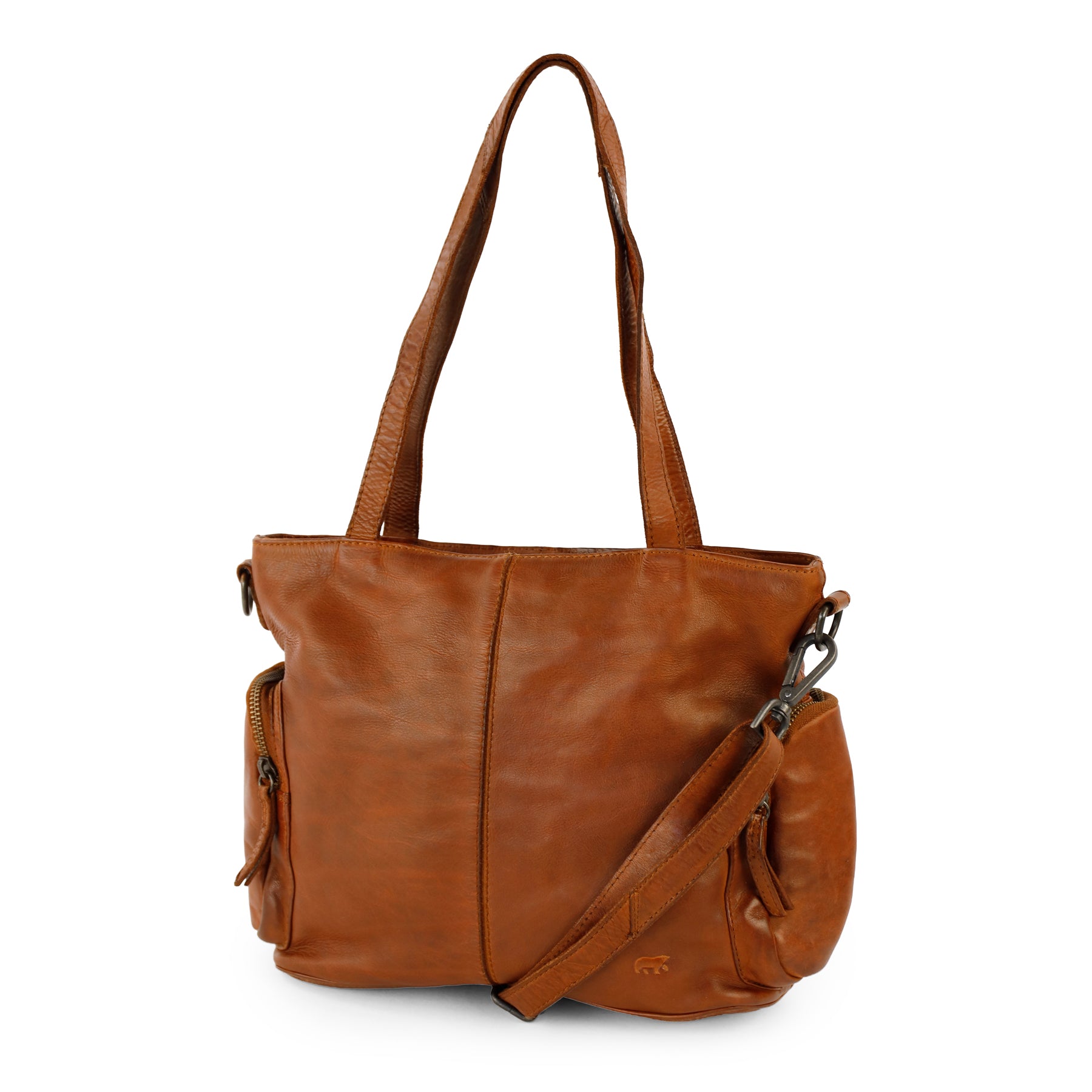 Shopper/Umhängetasche 'Liv' Cognac
