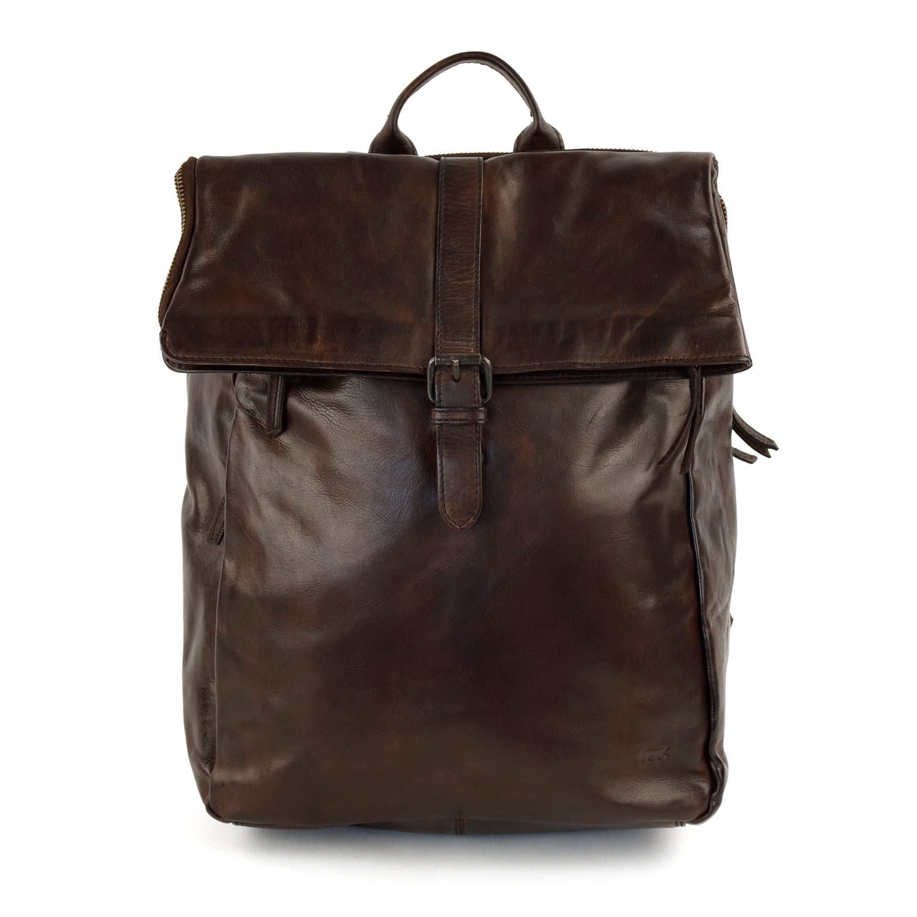Rolltop Laptop Rucksack 15.6" 'Kai' Dunkelbraun