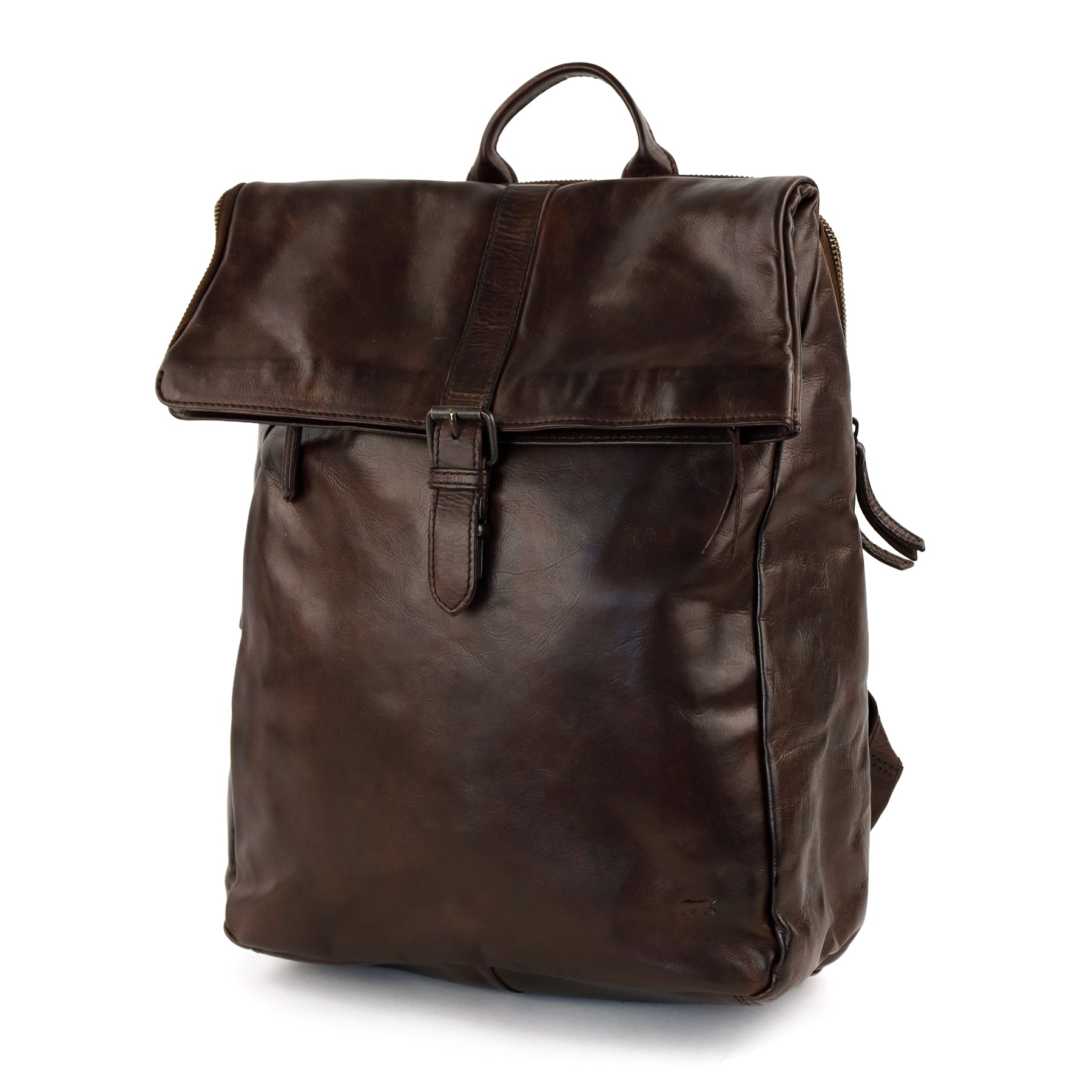 Rolltop Laptop Rucksack 15.6" 'Kai' Dunkelbraun