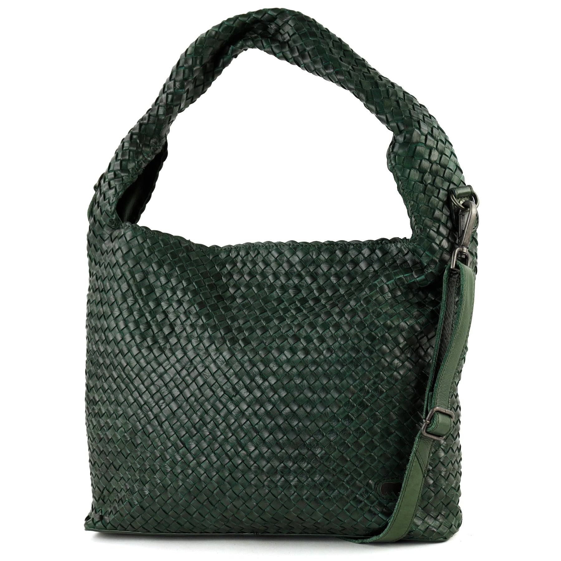 Geflochtene Beutel-/Umhängetasche 'Lauraine' Grün