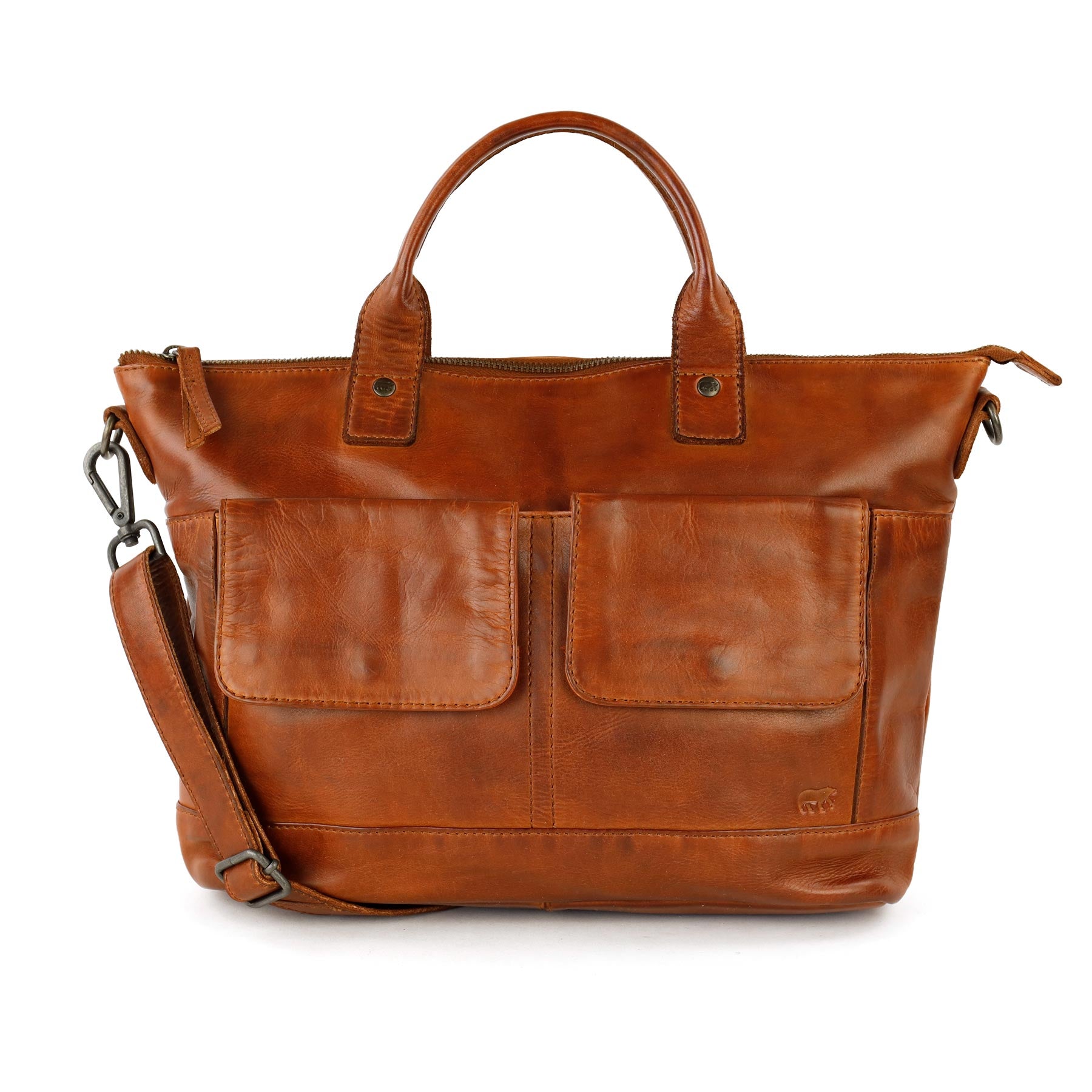 Hand-/Schultertasche 'Elin' Cognac