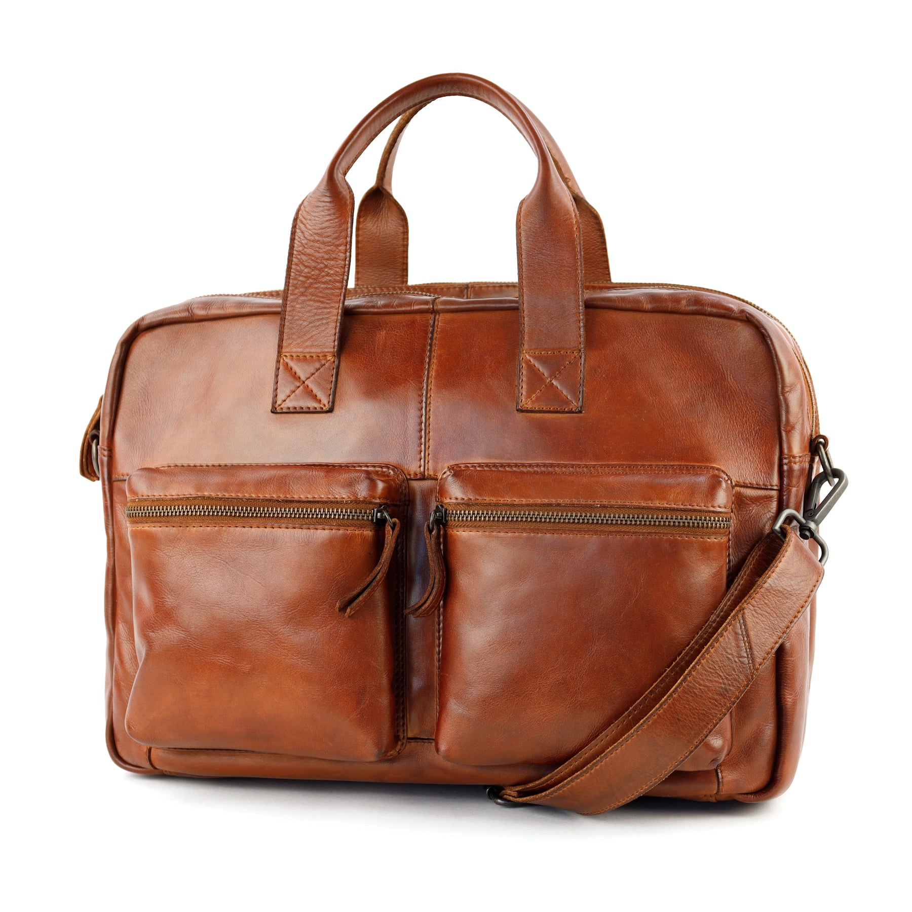 Weekender/Laptoptasche 15.6" 'Lou' Cognac