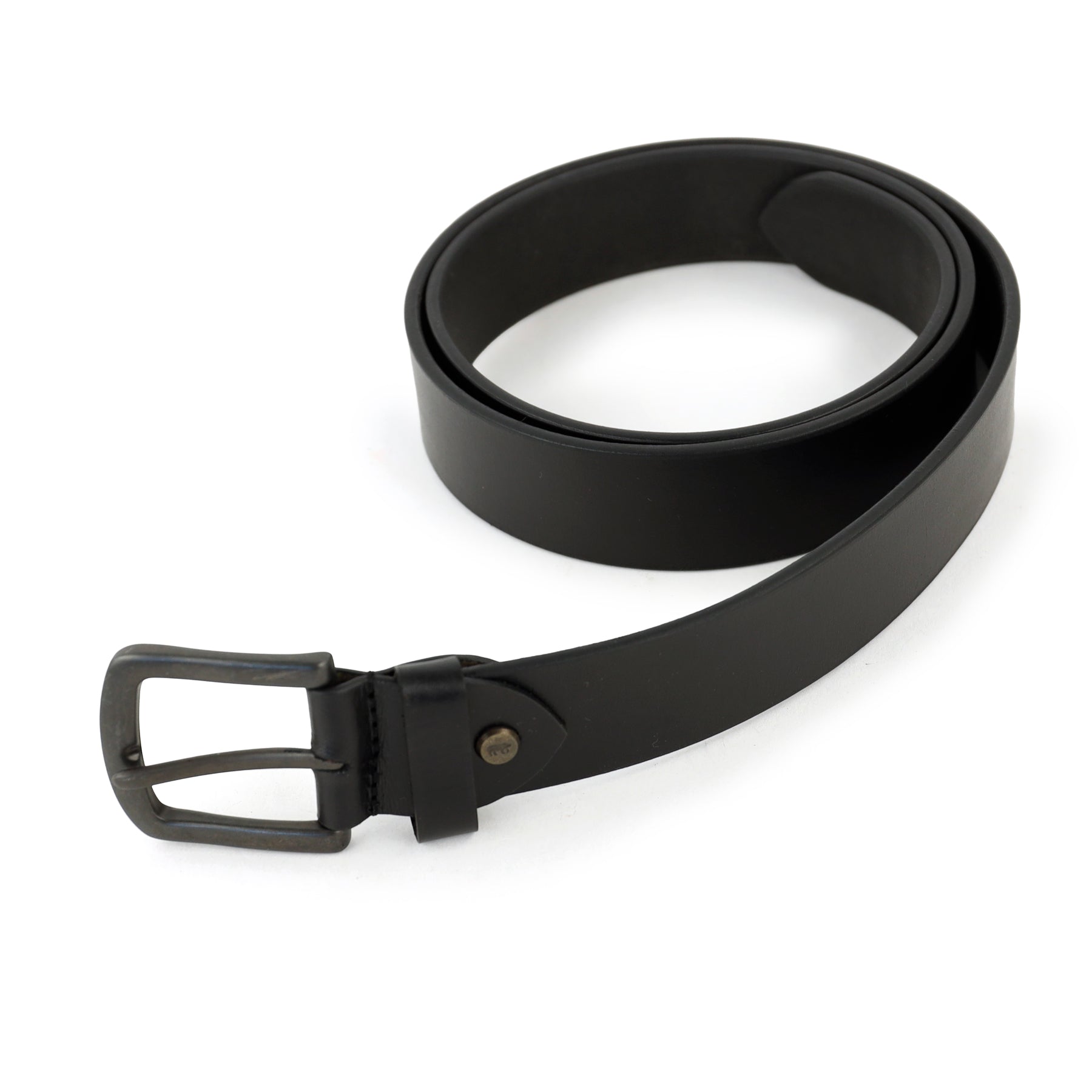 Breiter Ledergürtel 'Julian' schwarz 3,5 cm