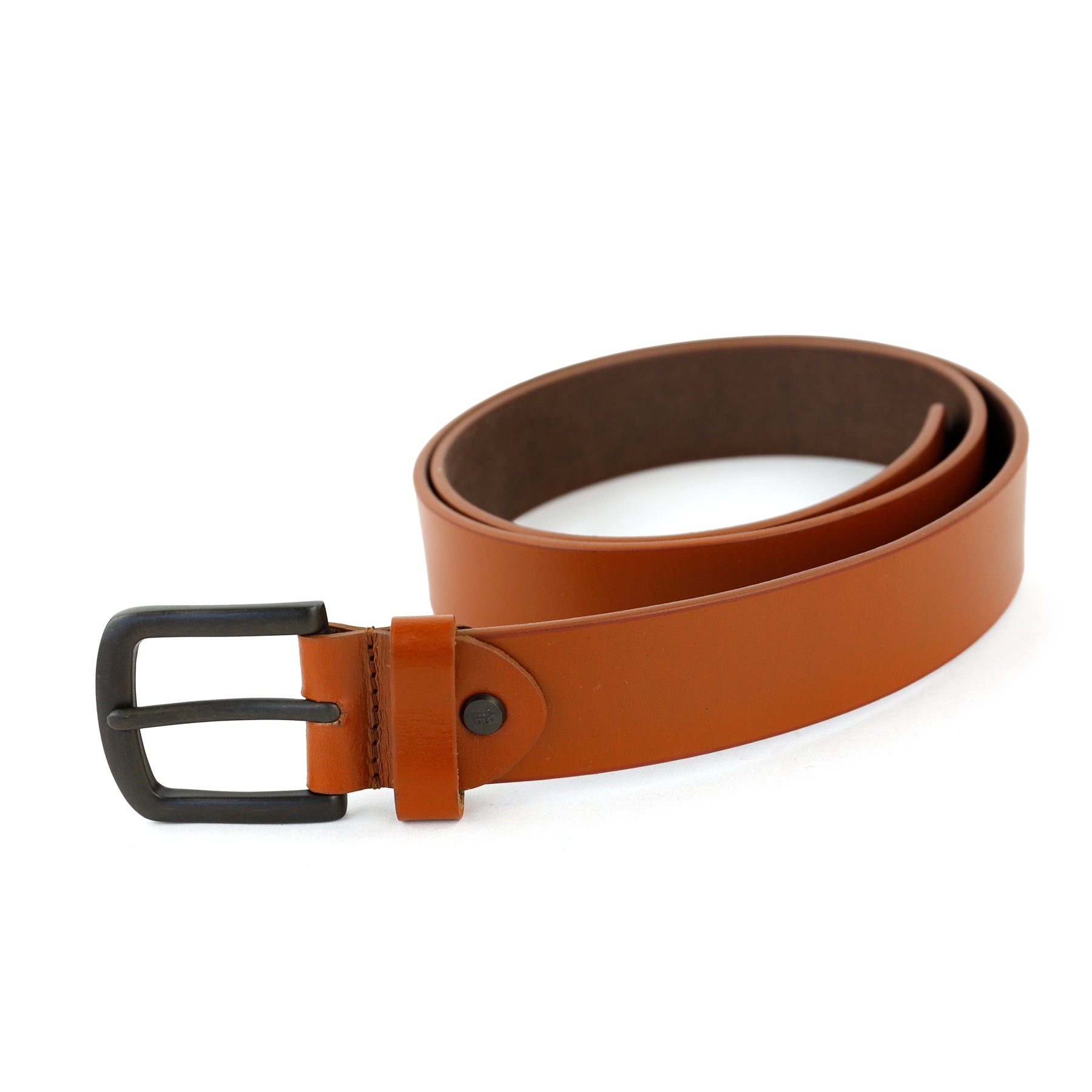 Breiter Ledergürtel 'Julian' cognac 3,5 cm