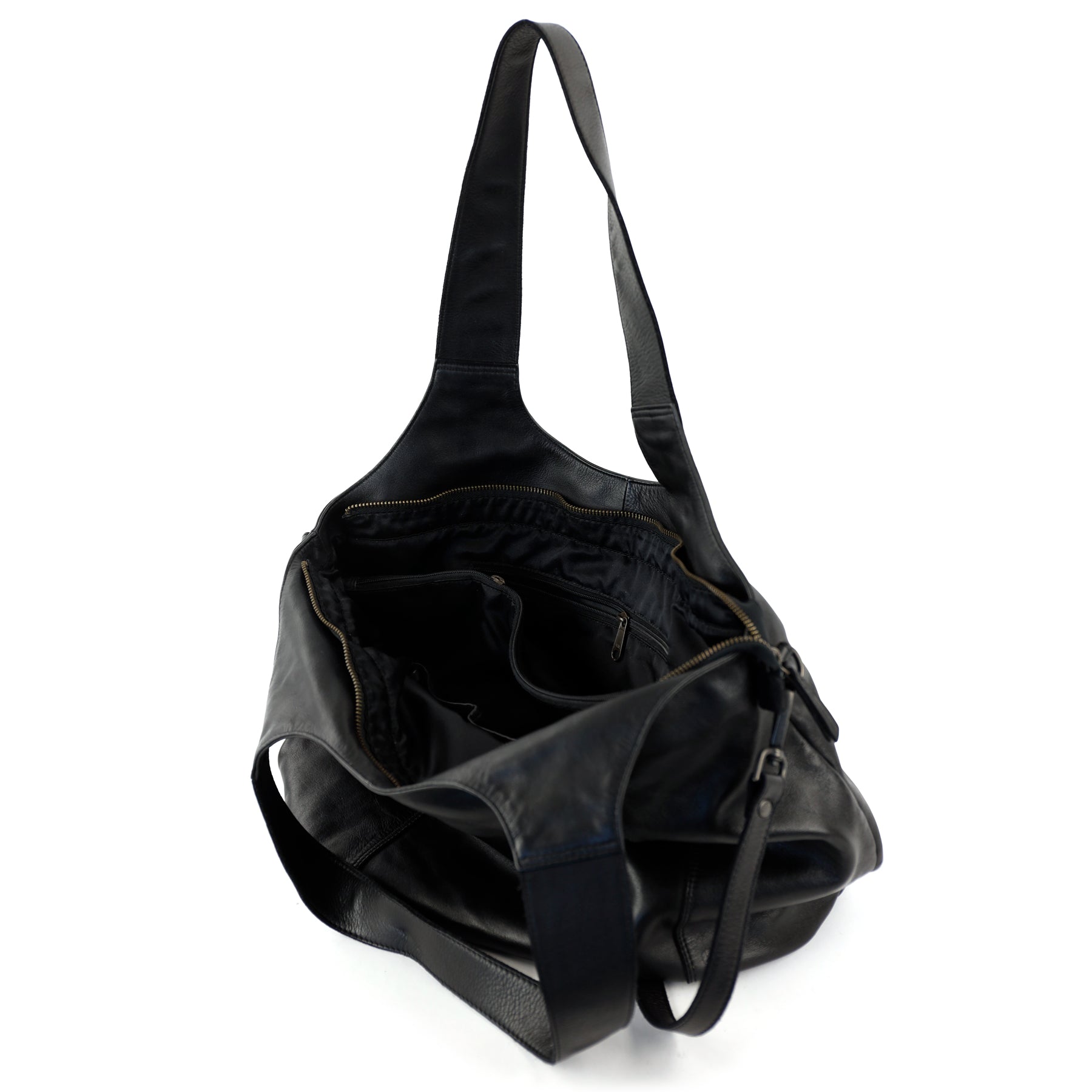 Großer Shopper/Beuteltasche 'Aurora' Schwarz