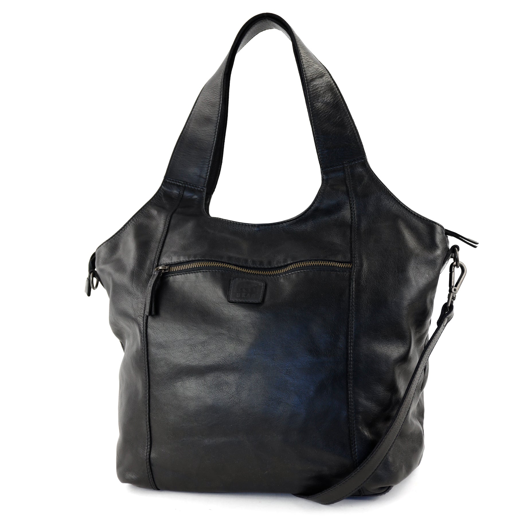Großer Shopper/Beuteltasche 'Aurora' Schwarz