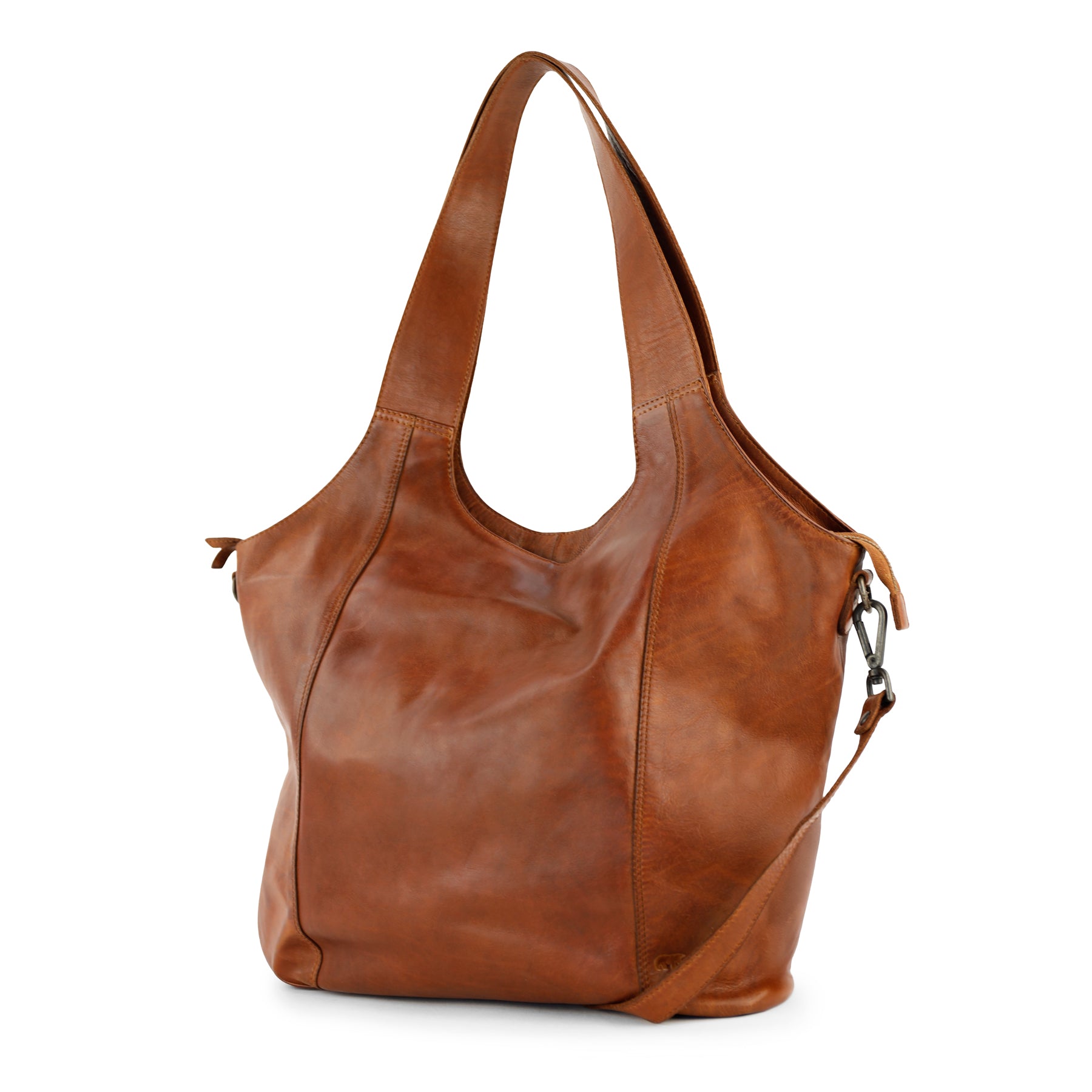 Großer Shopper/Beuteltasche 'Aurora' Cognac