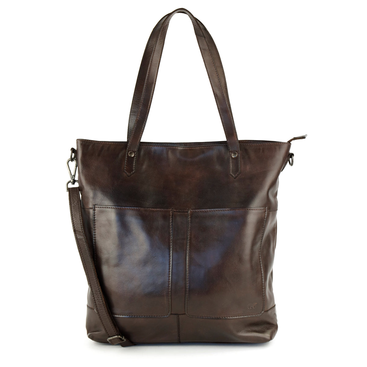 Geräumige Shopper-/Schultertasche mit Laptopfach – „Claire“ beige