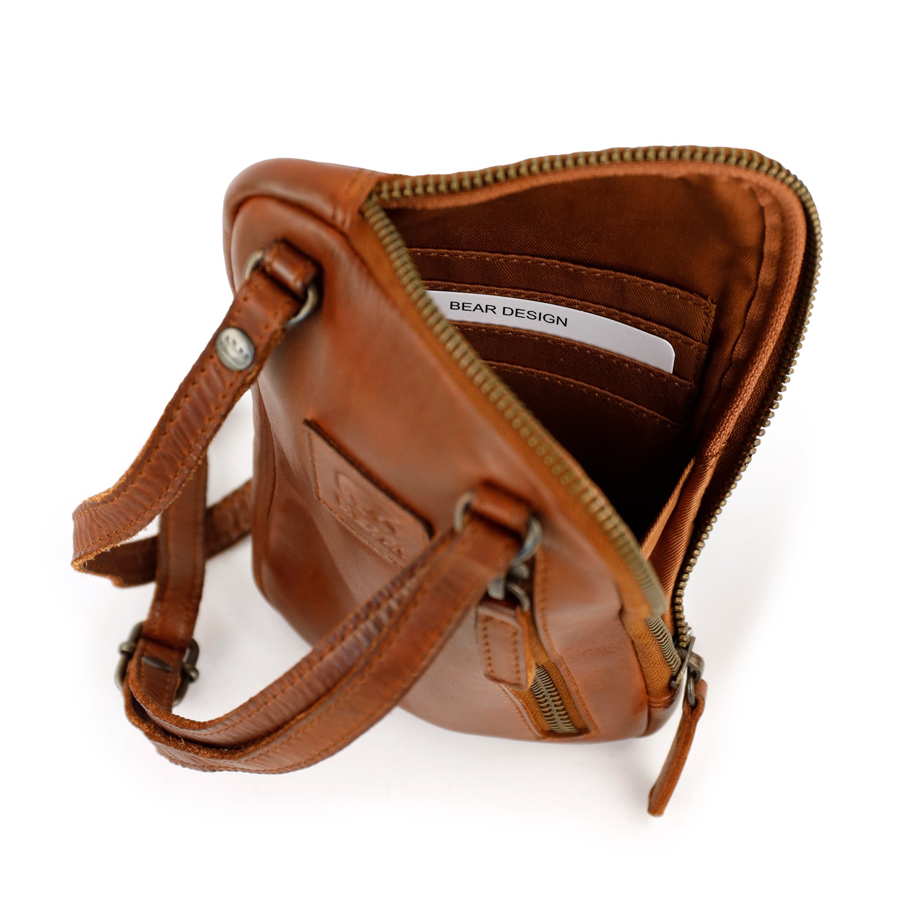Handy-/Umhängetasche 'Camille' Cognac