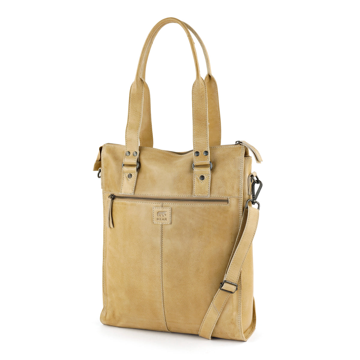 Hand-/Schultertasche mit Laptopfach – „Freya“ Beige