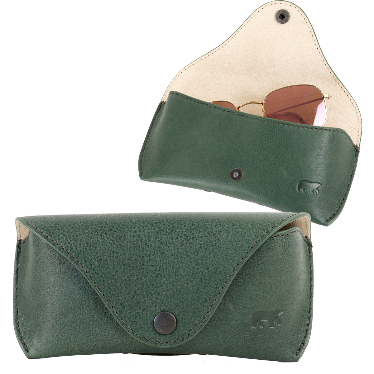 **Luxus-Brillenetui „Nikki“ – Cognac**