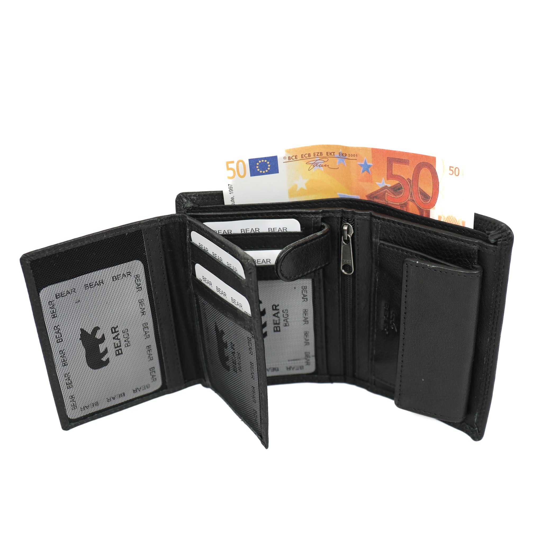 Hohe Billfold 'Aiden' Schwarz