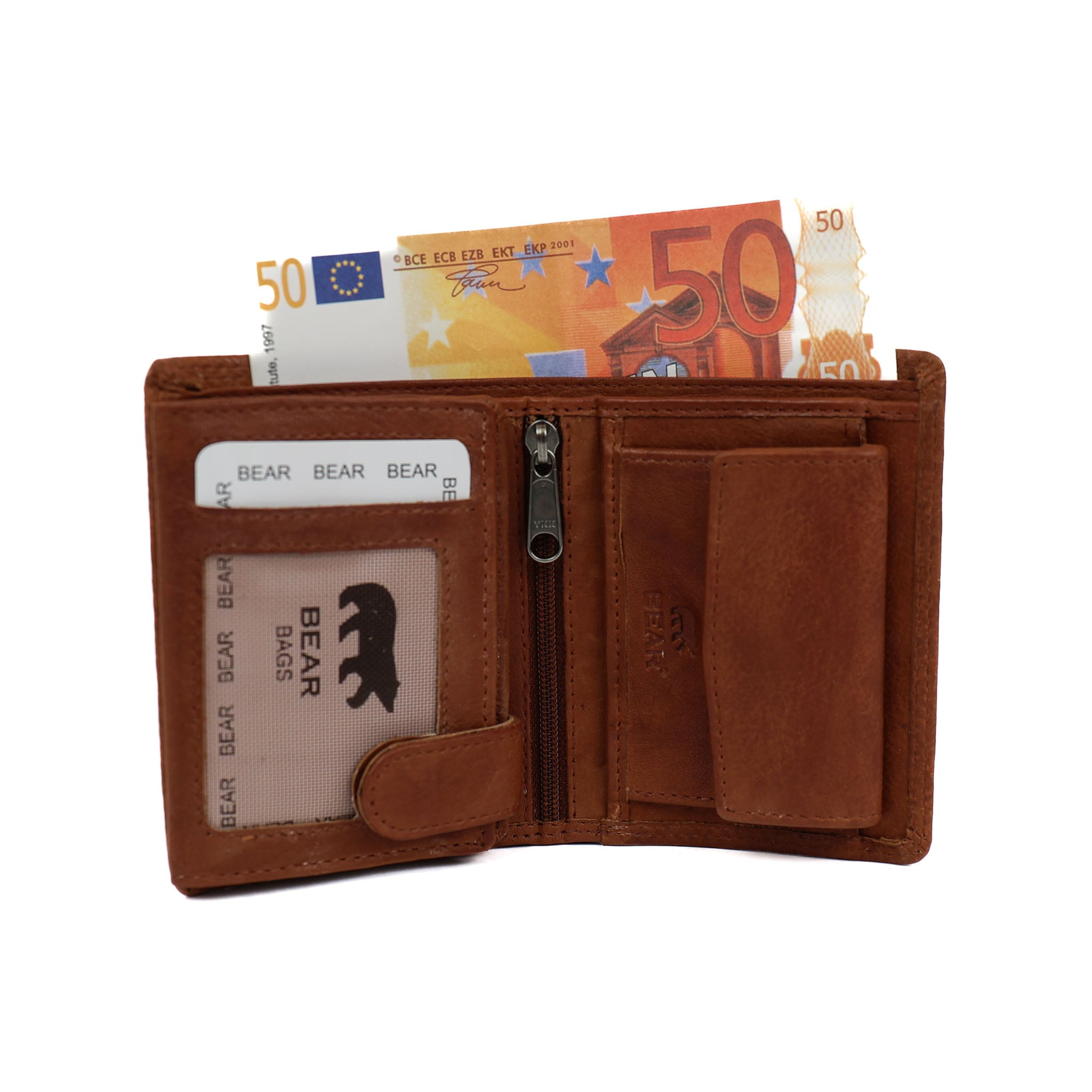 Hohe Billfold 'Nolan' Cognac