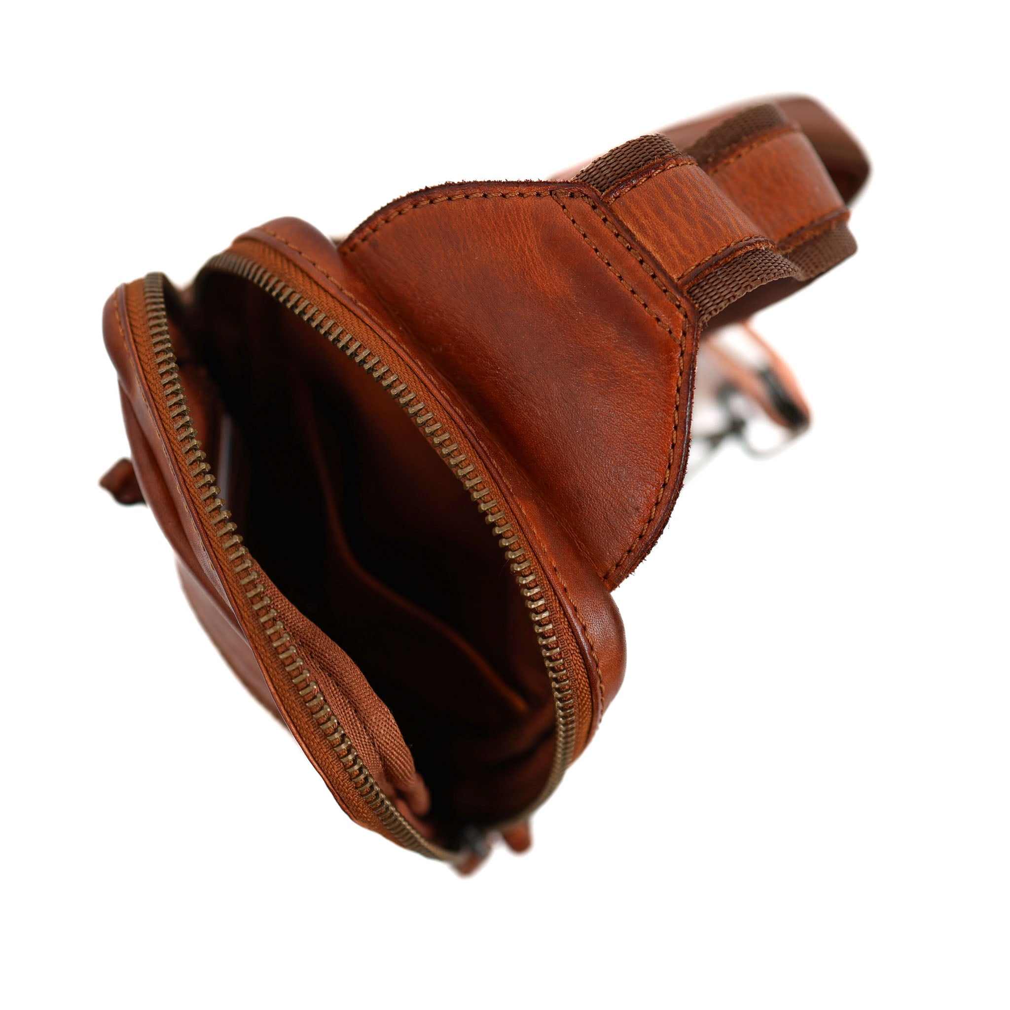 Kleine Crossbody Tasche 'Nikki' Cognac