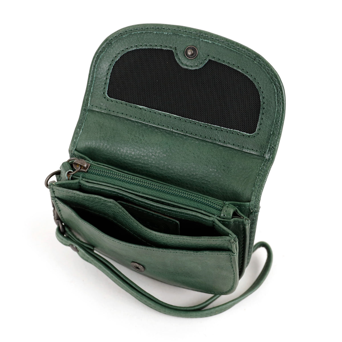 RFID Portemonneetje met polsband 'Eva' forest green