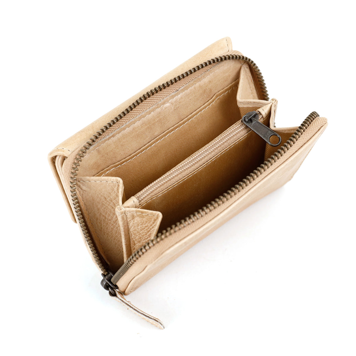 RFID Ritsportemonnee met overslag 'Alba' beige