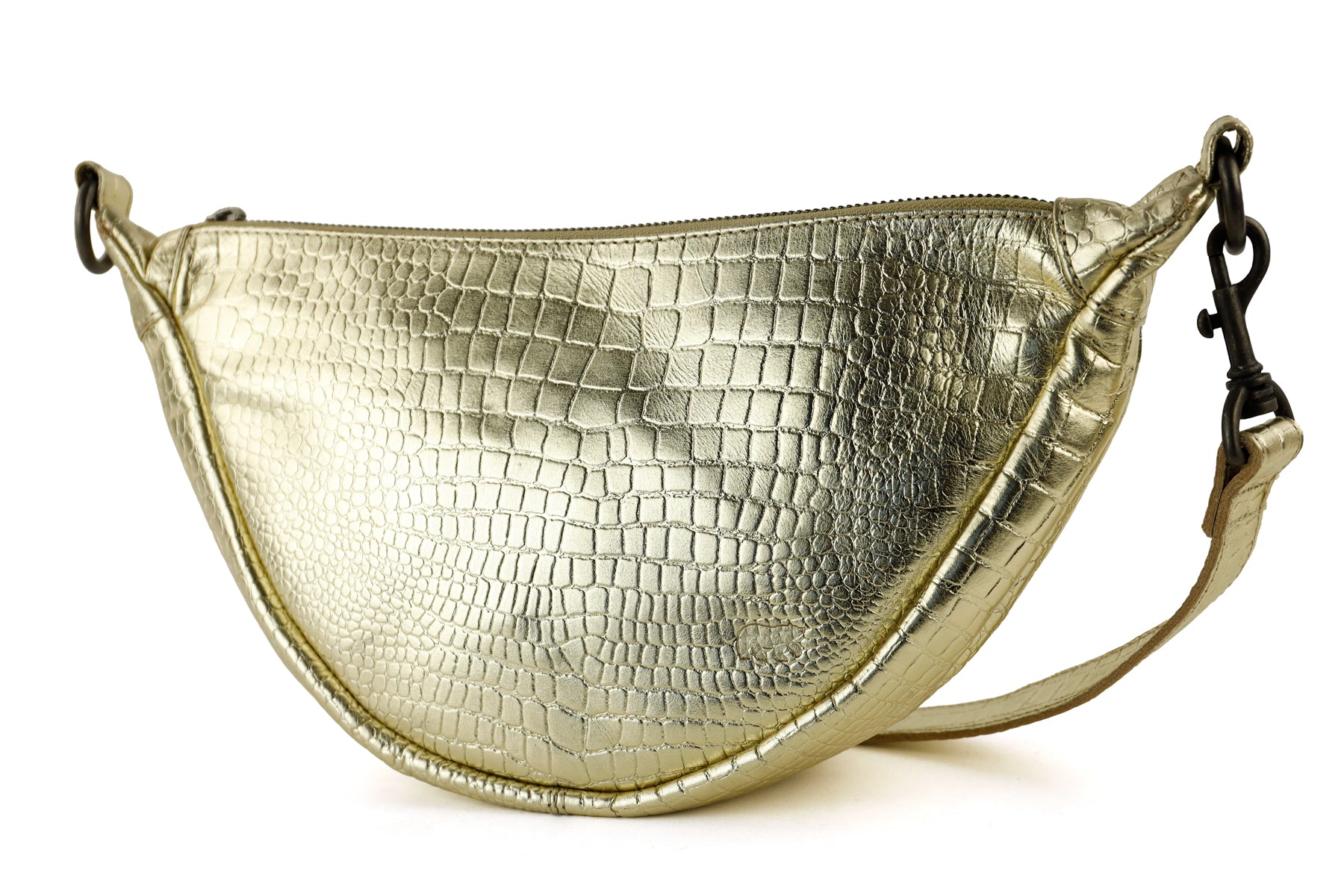 Crossbody Tasche 'Toon' Croco Champagne