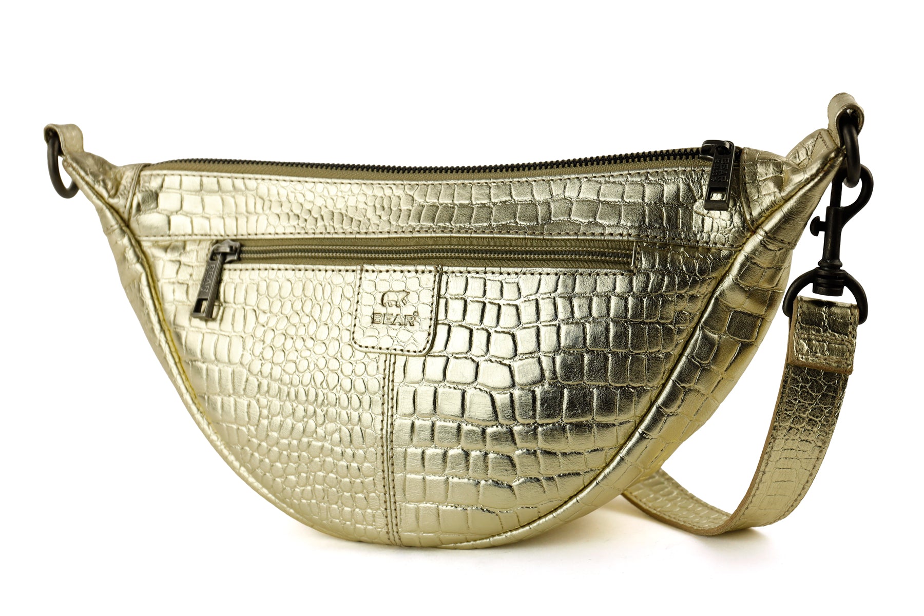 Crossbody Tasche 'Toon' Croco Champagne