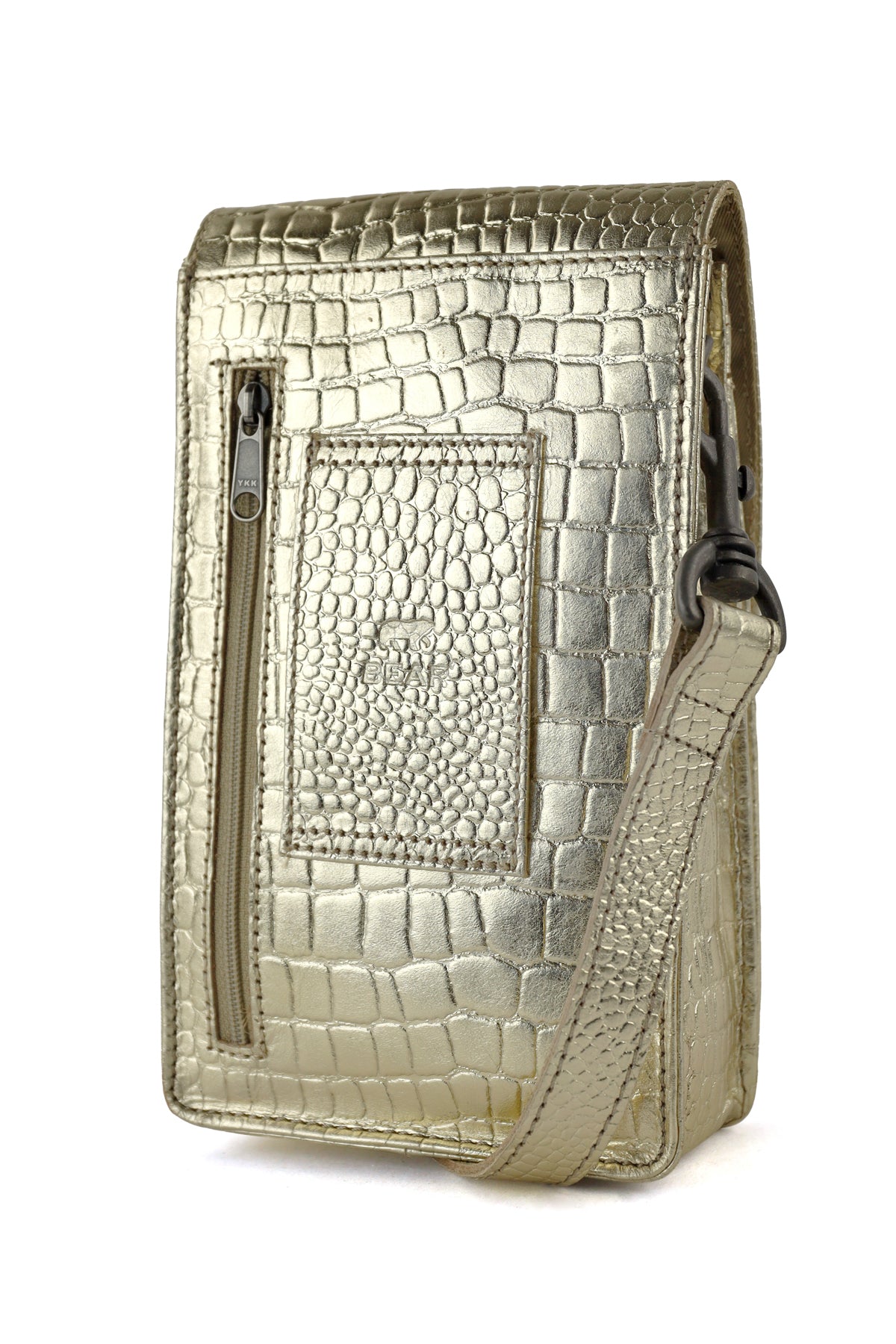 Schultertasche „Robbie“ 2.0 Croco/champagne