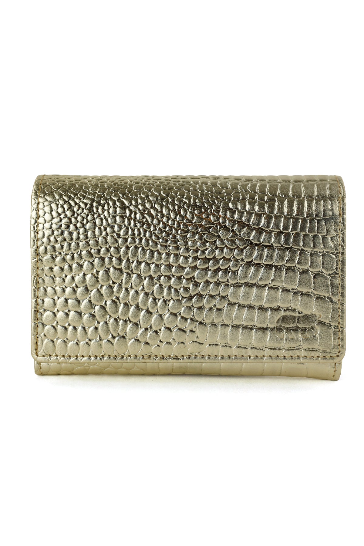 Geldbörse mit Überschlag 'Sweety' Croco Champagne