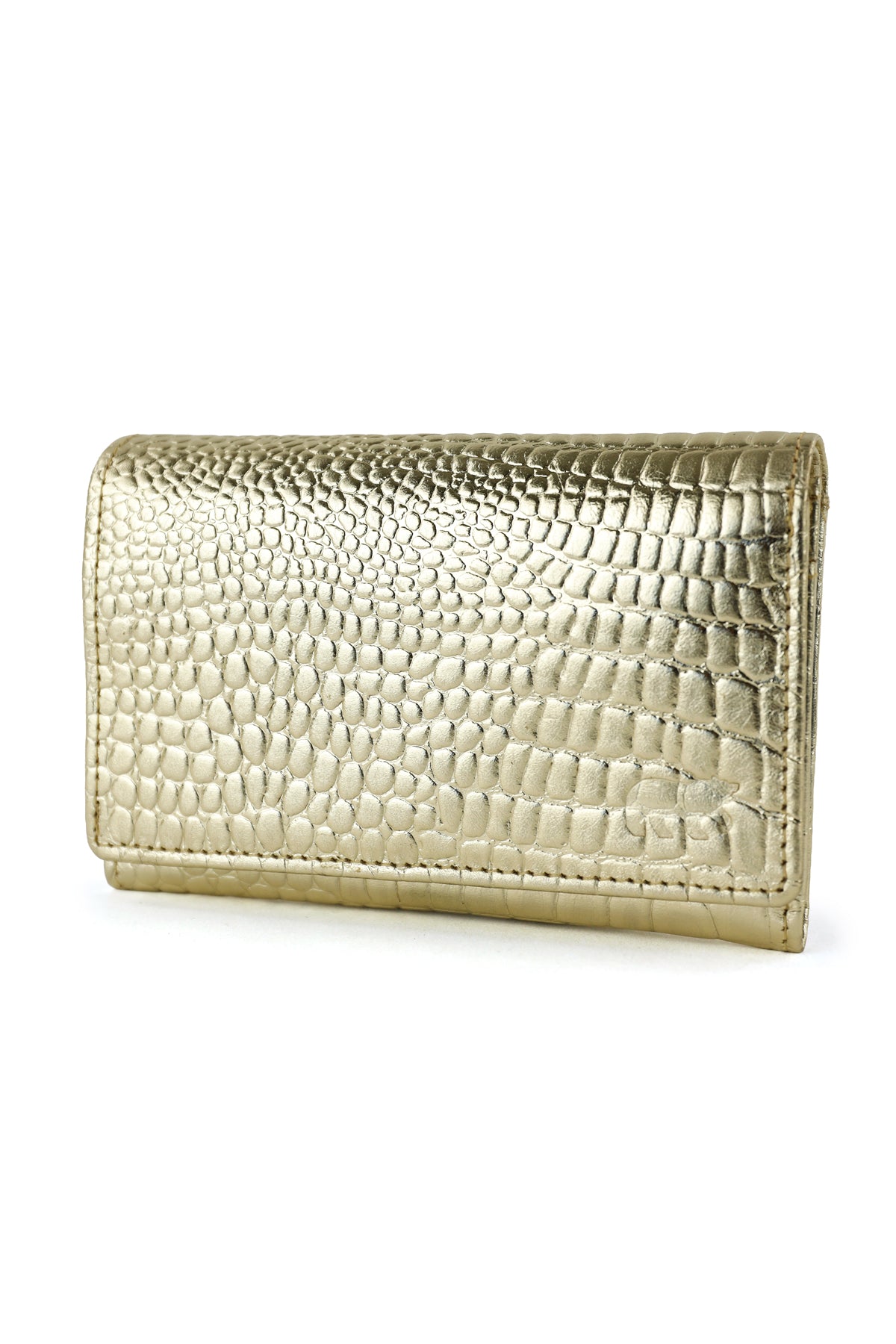 Geldbörse mit Überschlag 'Sweety' Croco Champagne