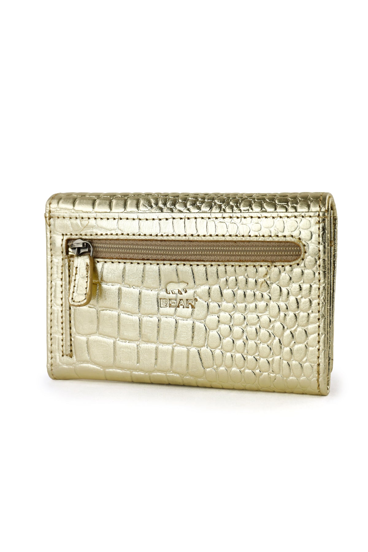 Geldbörse mit Überschlag 'Sweety' Croco Champagne