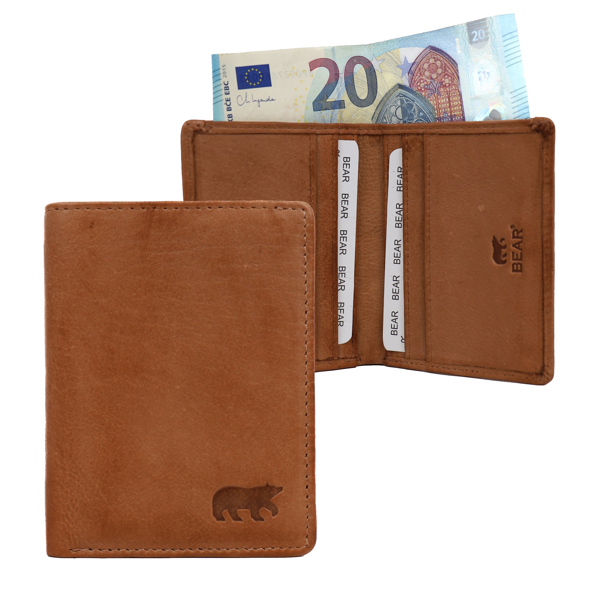 Kartenhalter mit Banknotenfach 'Cas' taupe