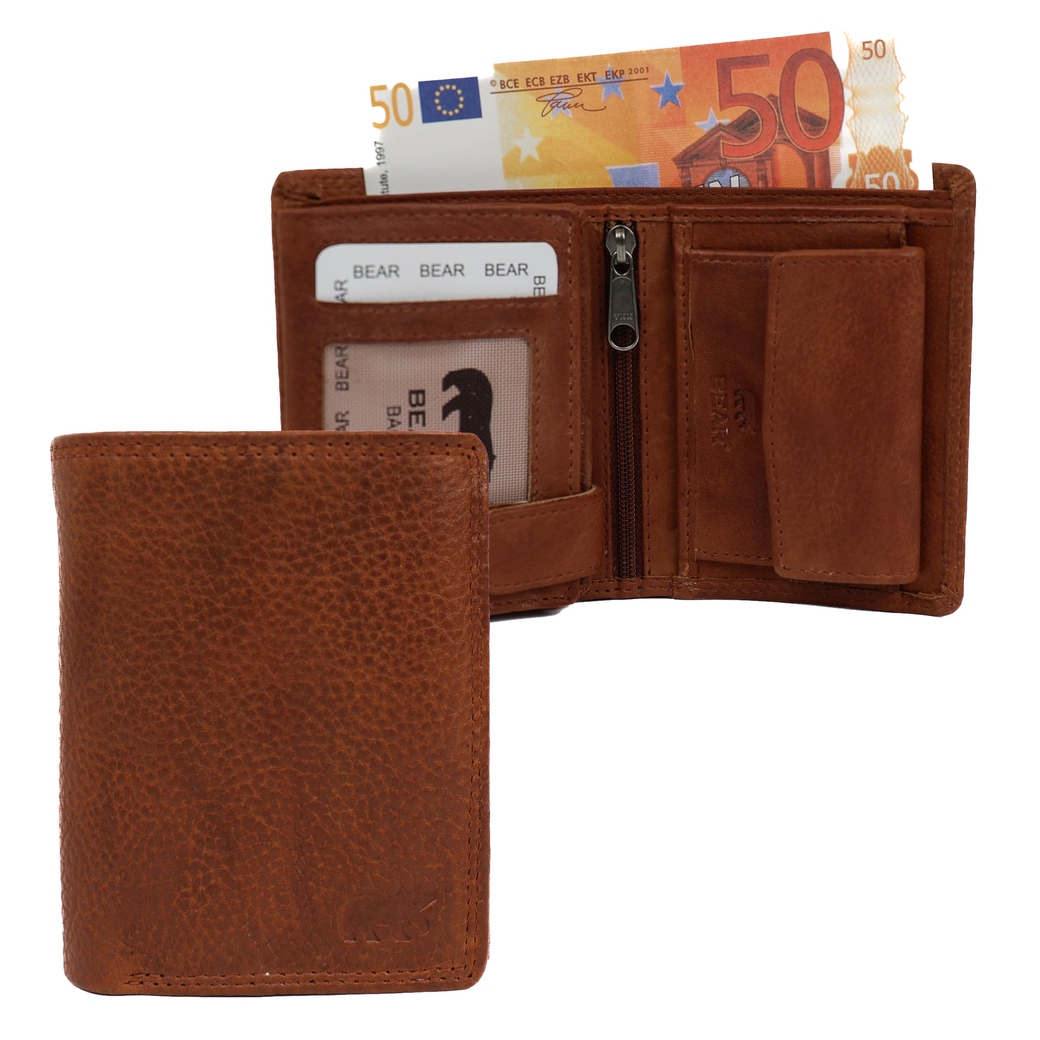 Hohe Billfold 'Nolan' Cognac