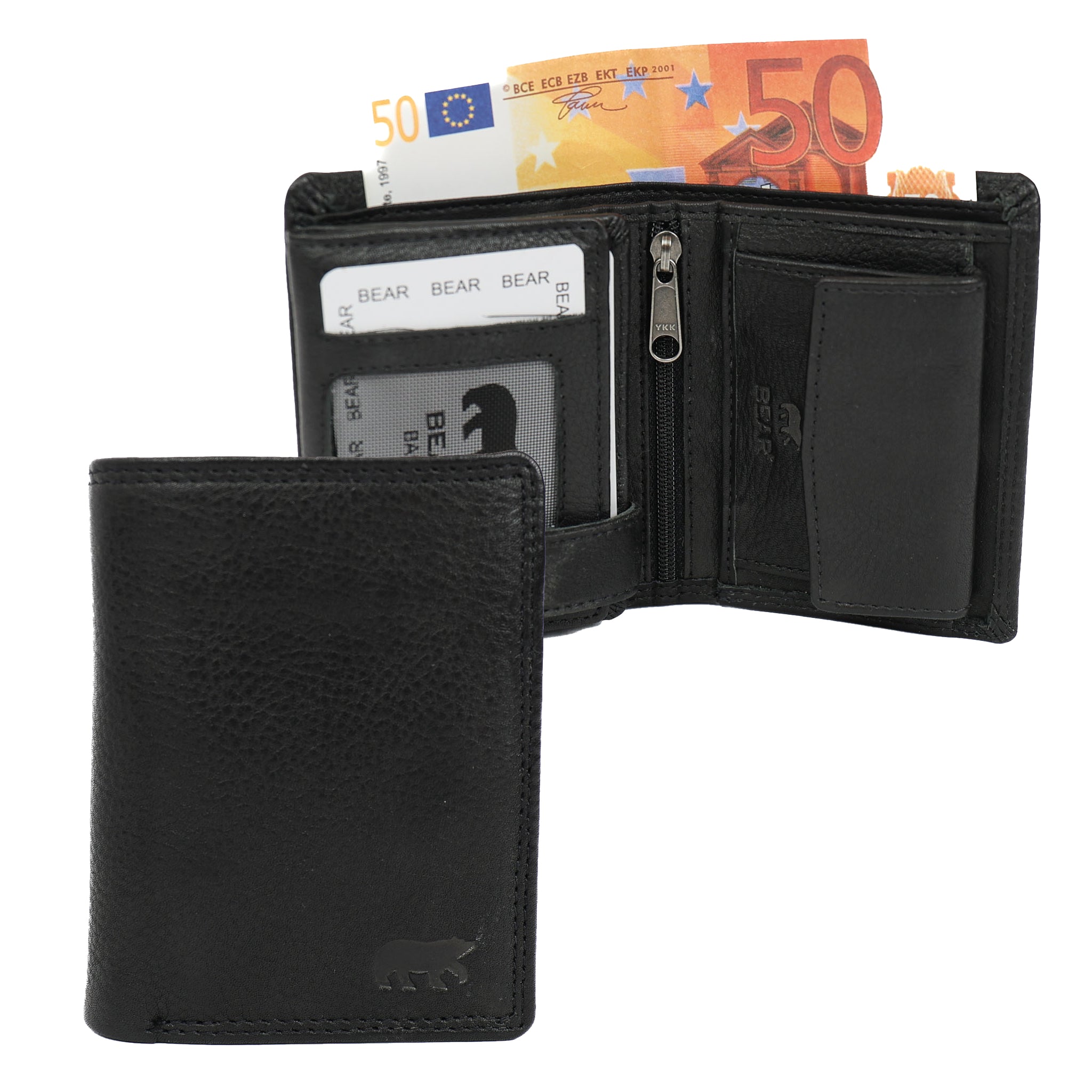 Hohe Billfold 'Nolan' Schwarz