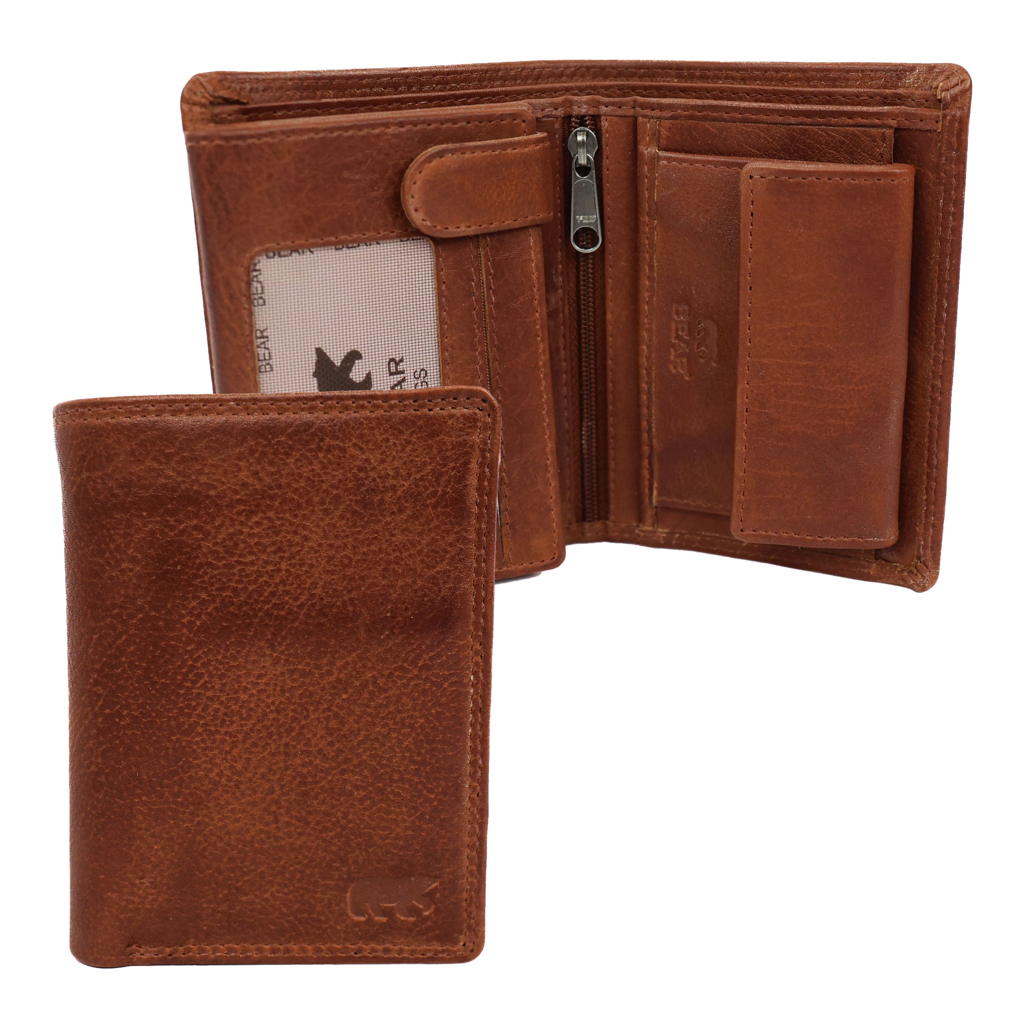 Hohe Billfold 'Aiden' Cognac